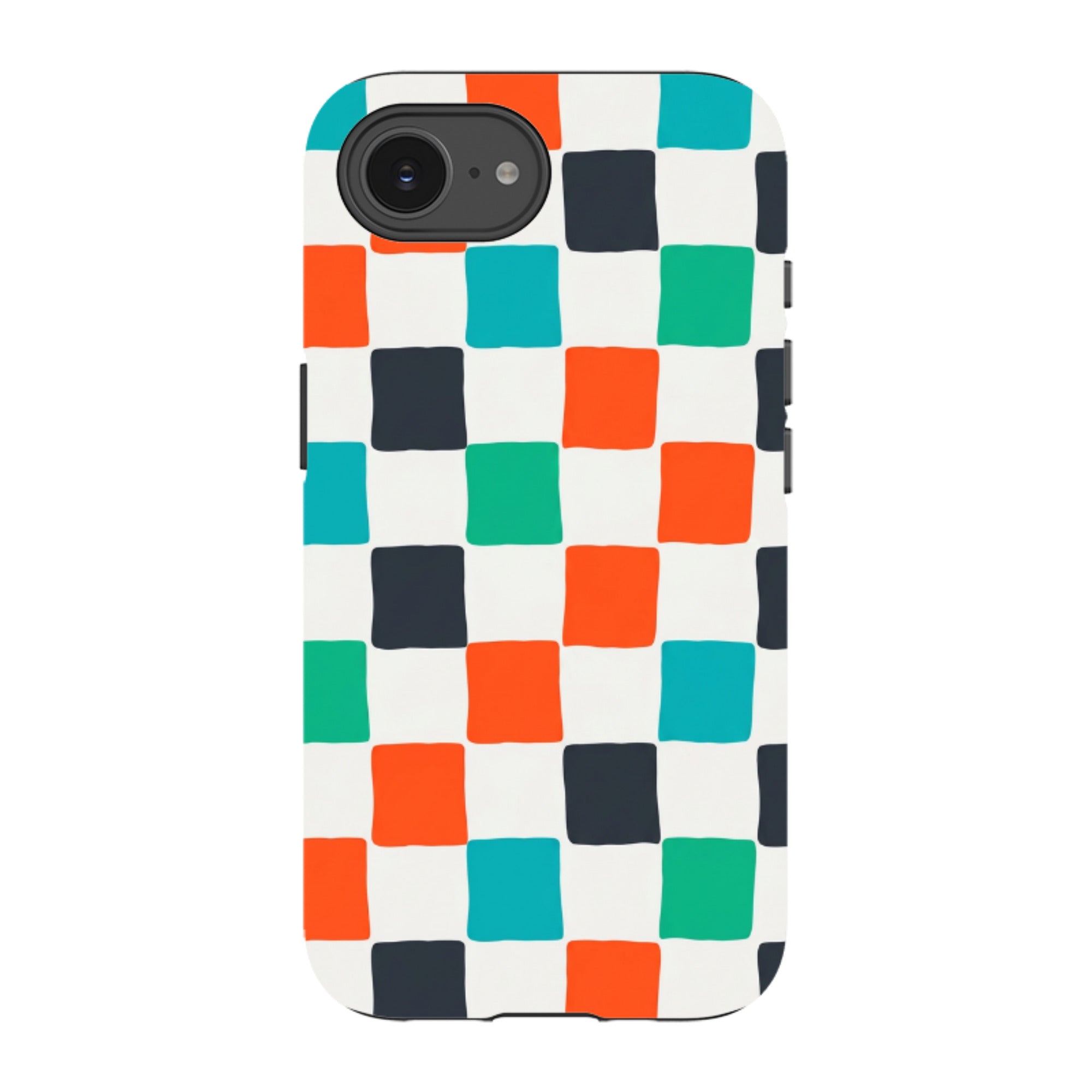 iPhone Tough Case - Multi-Color Checkerboard