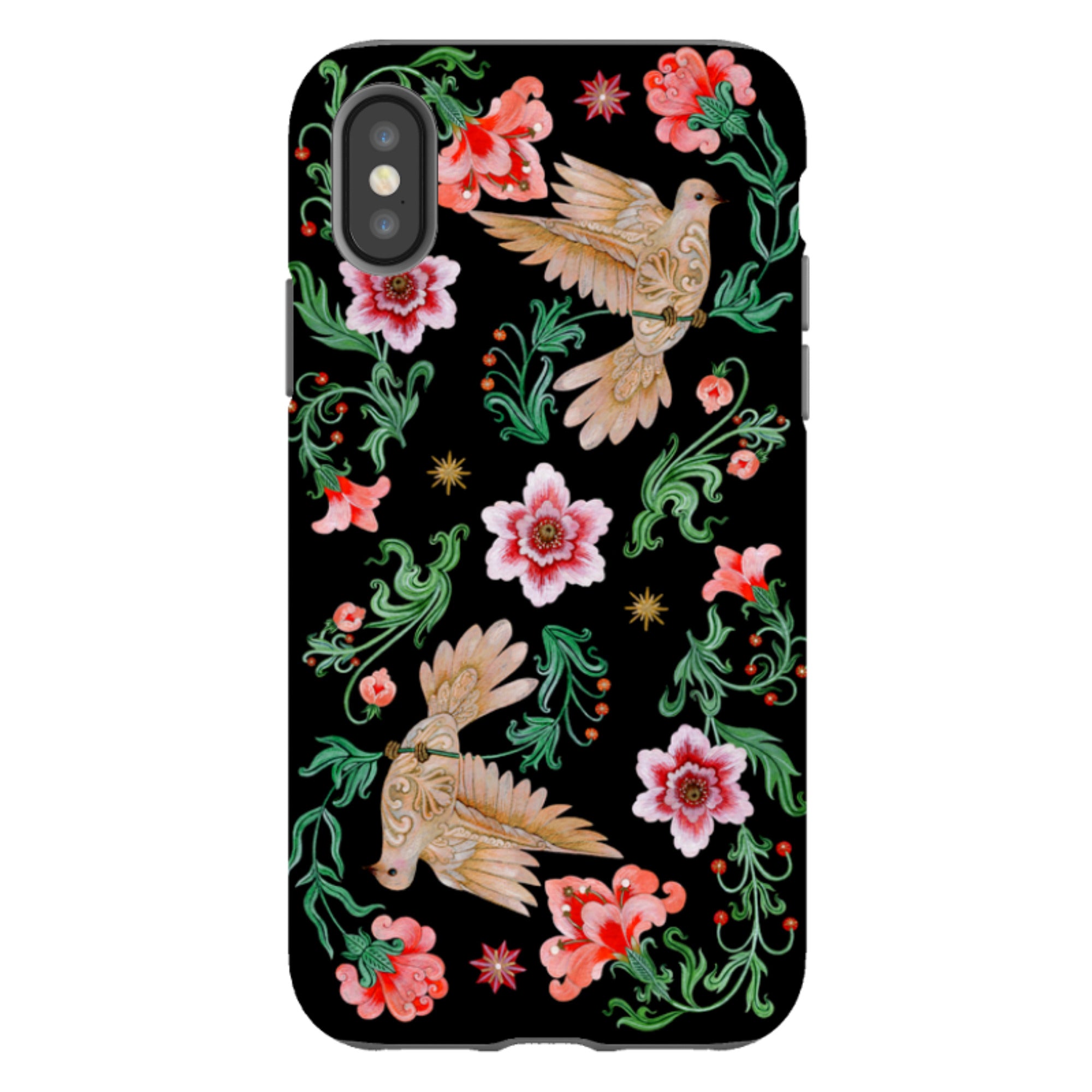 iPhone Tough  Case - Two Turtle Doves By Maria Matos