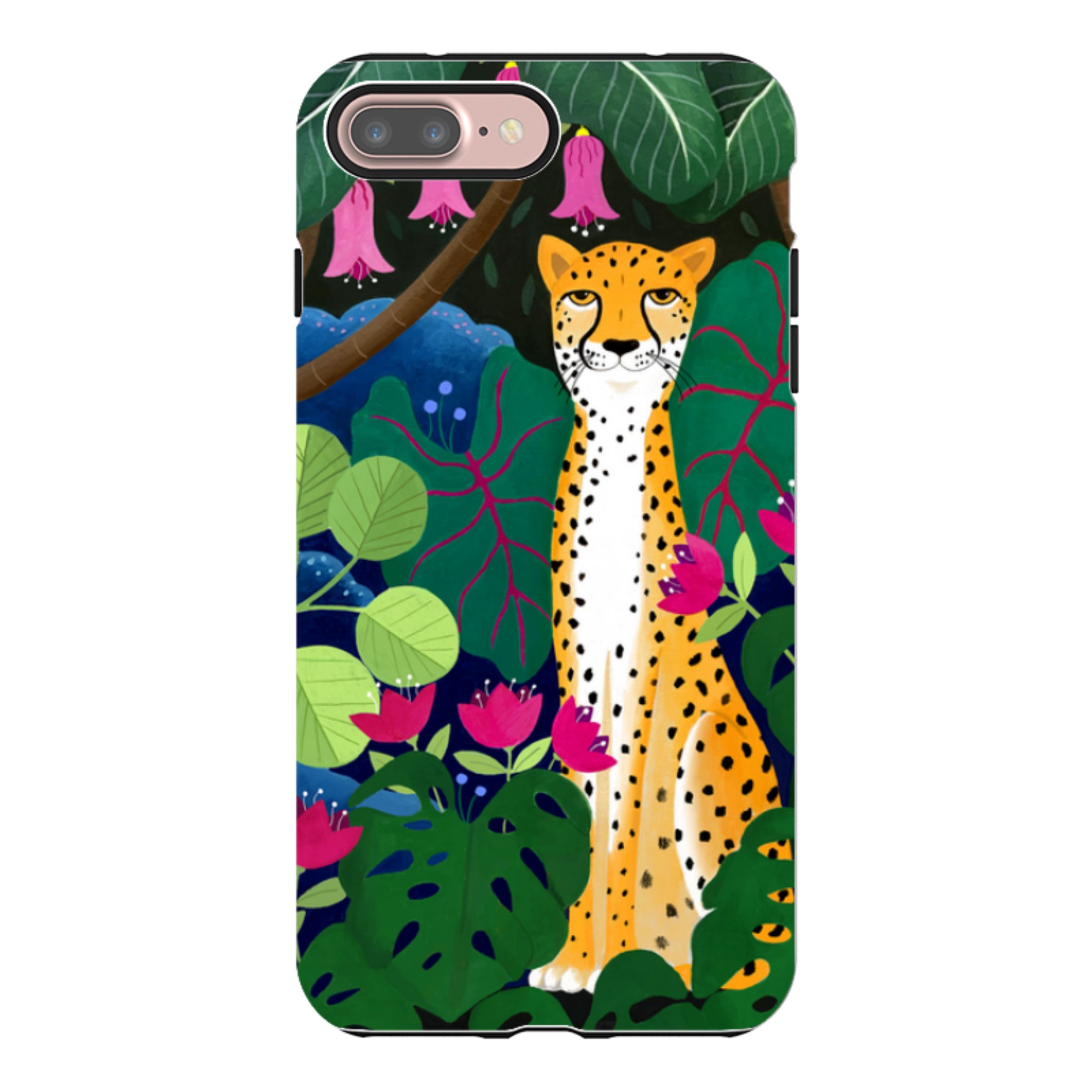iPhone Tough Case - Cheetah And Monstera By Bex Parkin