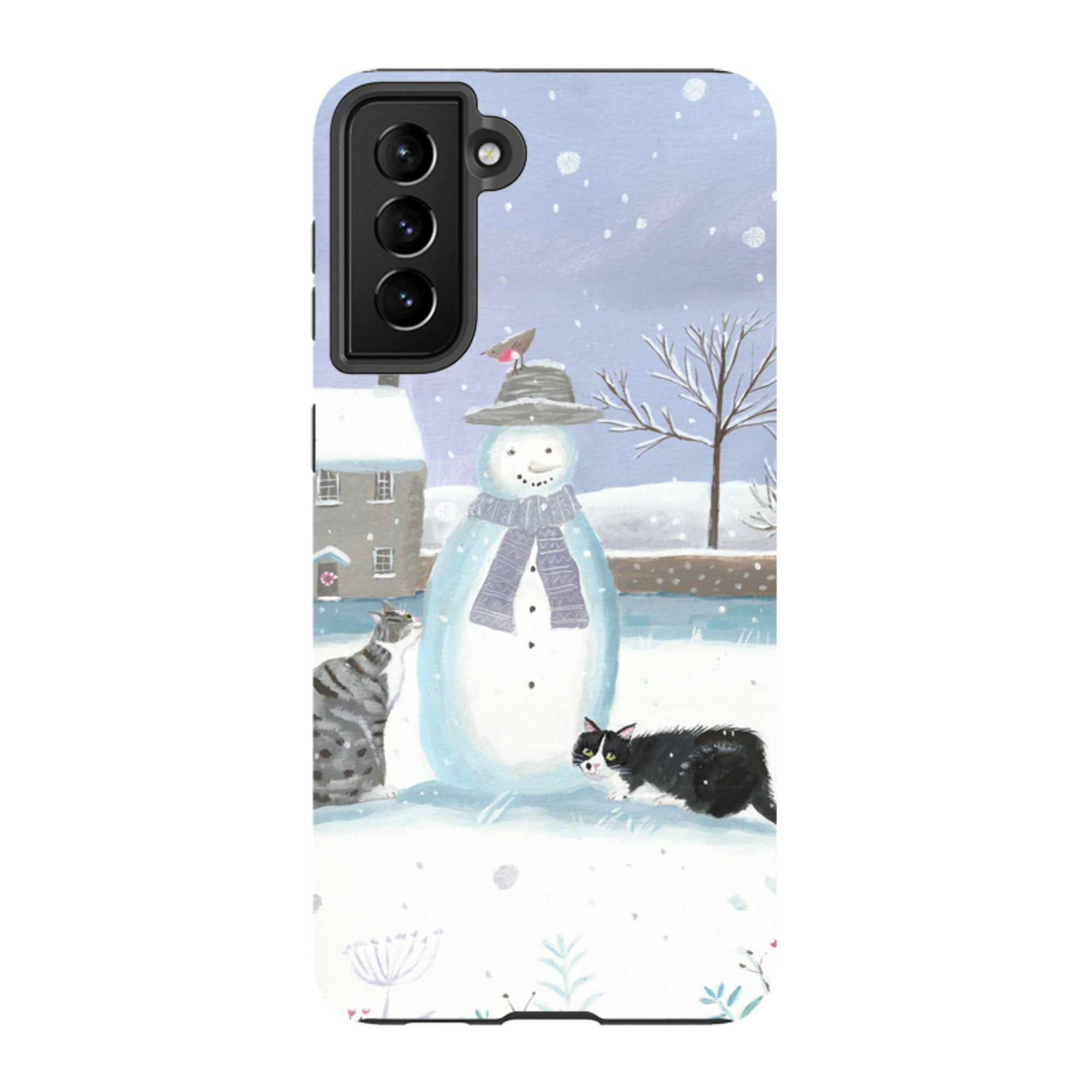 Samsung Tough Case - Snowman And Cats By Mary Stubberfield