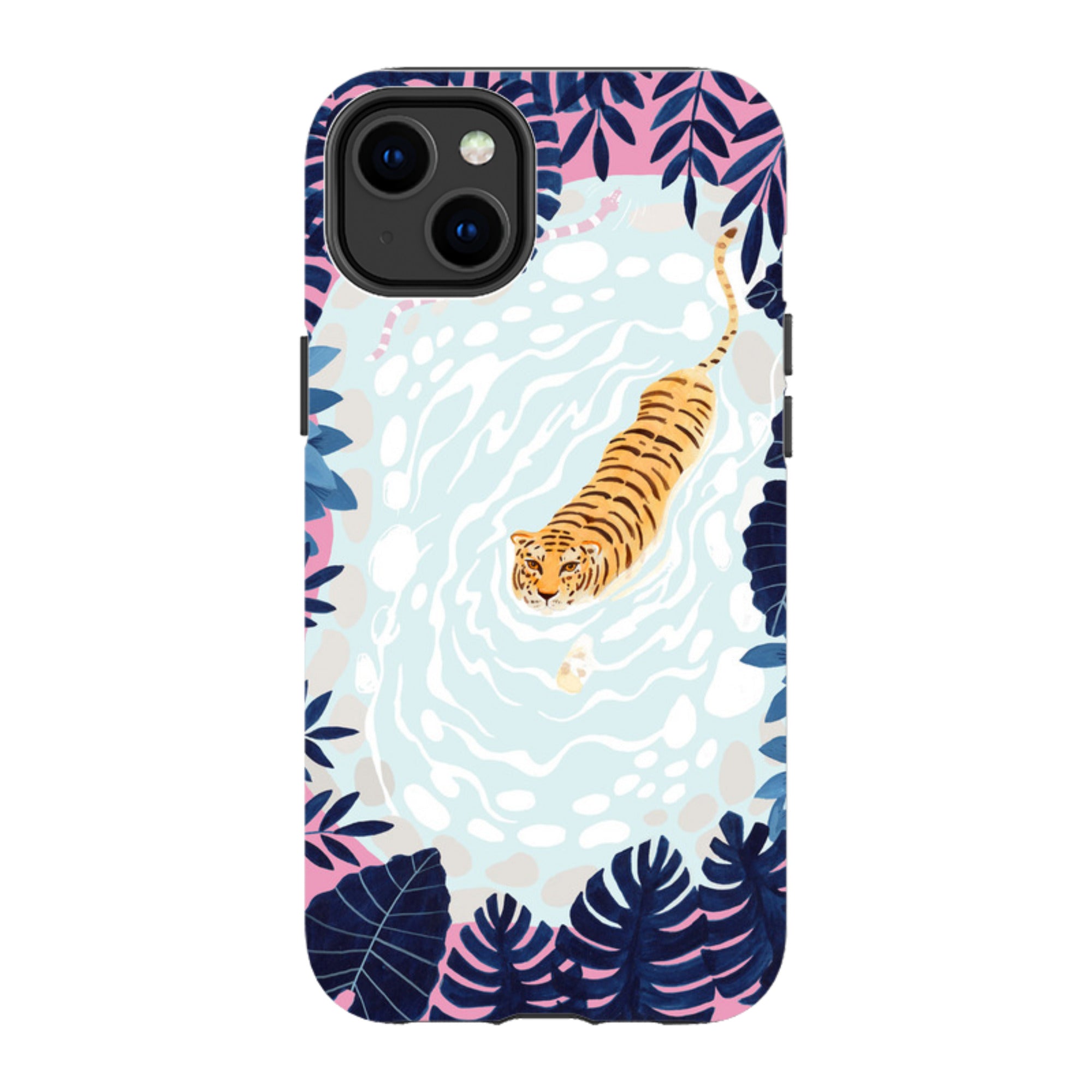 iPhone MagSafe Tough Case - Swimming Tiger By Bex Parkin