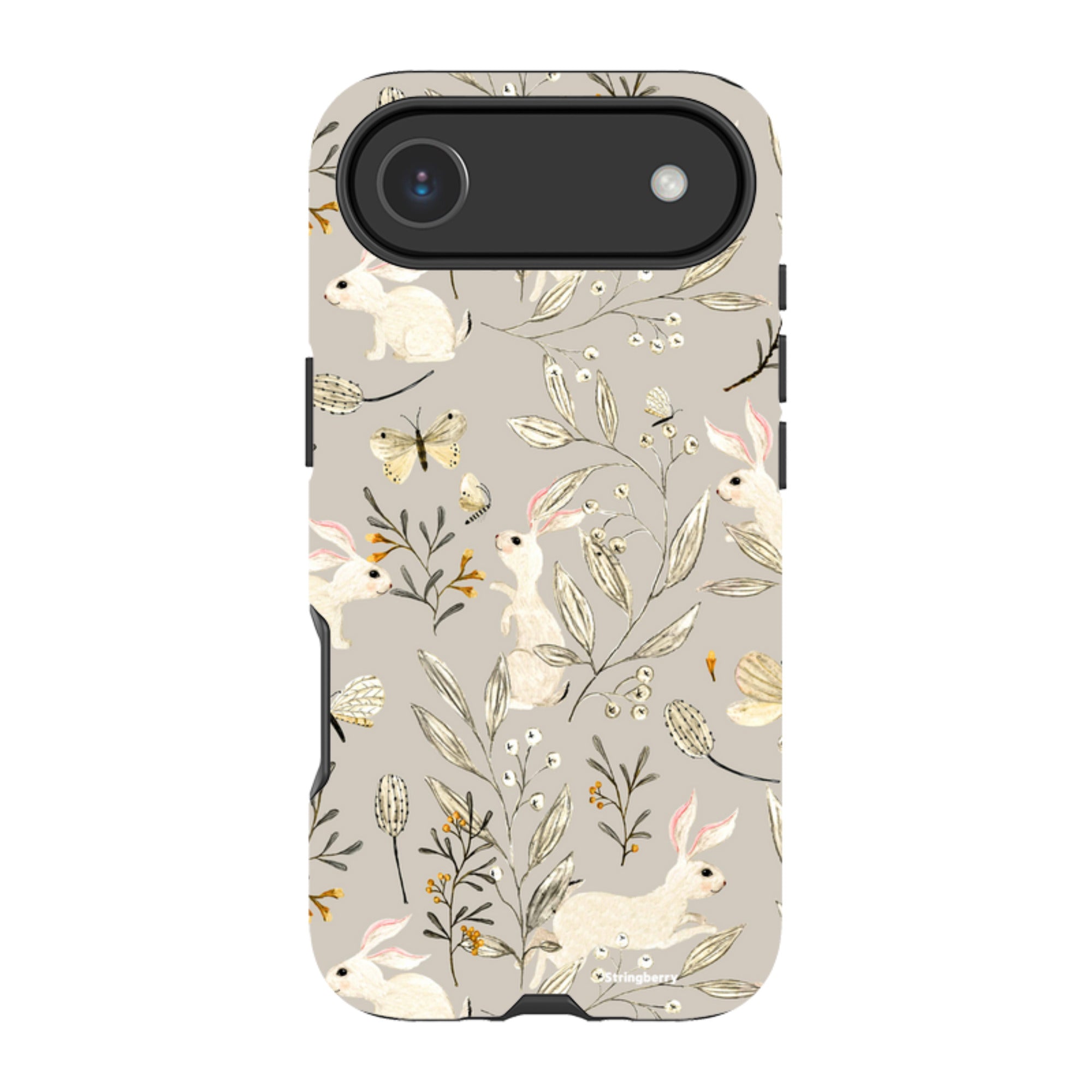 iPhone MagSafe Tough Case - Bunnies Grey By Katherine Quinn