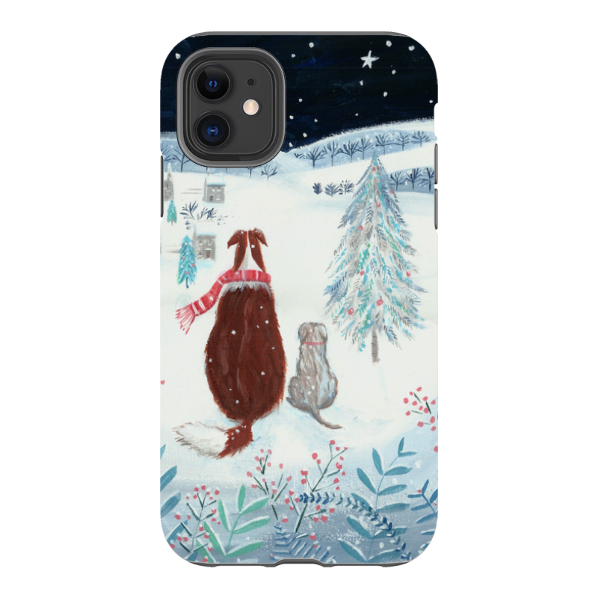 iPhone Tough Case - Snow Dogs By Mary Stubberfield