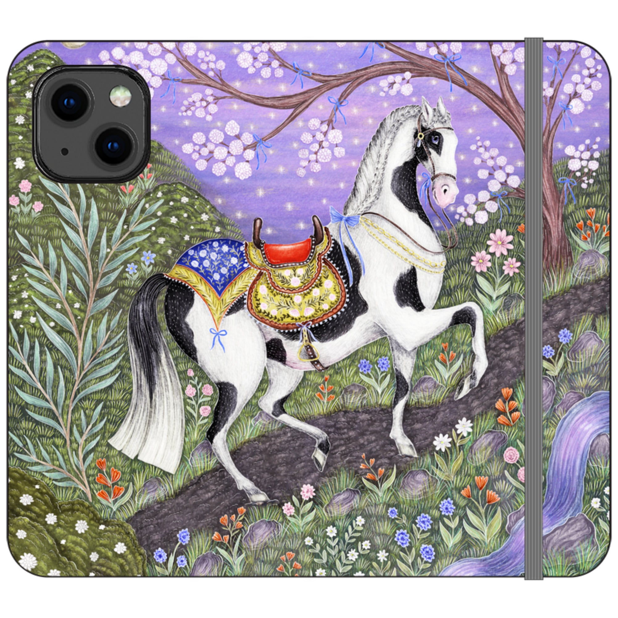 Sunset Steed Wallet Case By Catherine Rowe