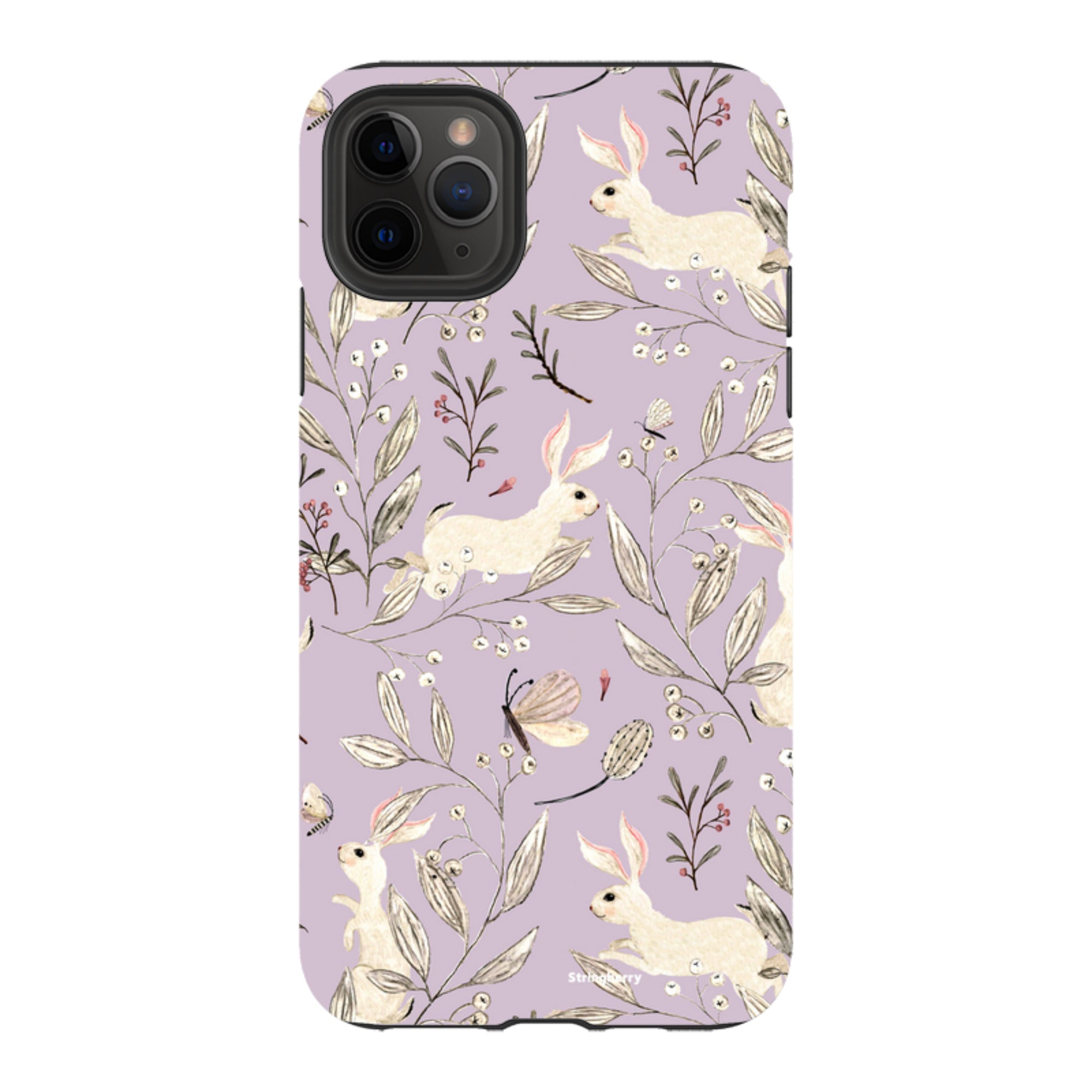 iPhone Tough Case - Bunnies Mauve By Katherine Quinn