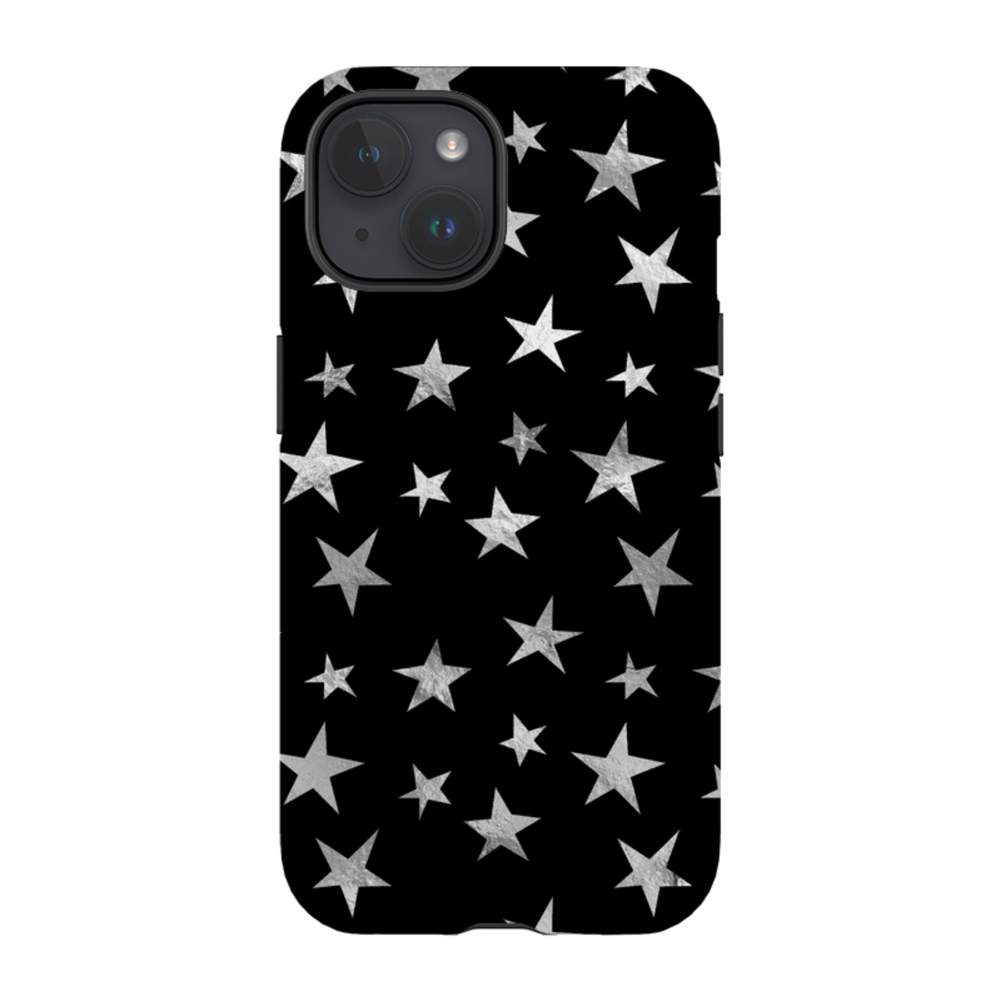 iPhone Tough Case - Black and Silver Stars