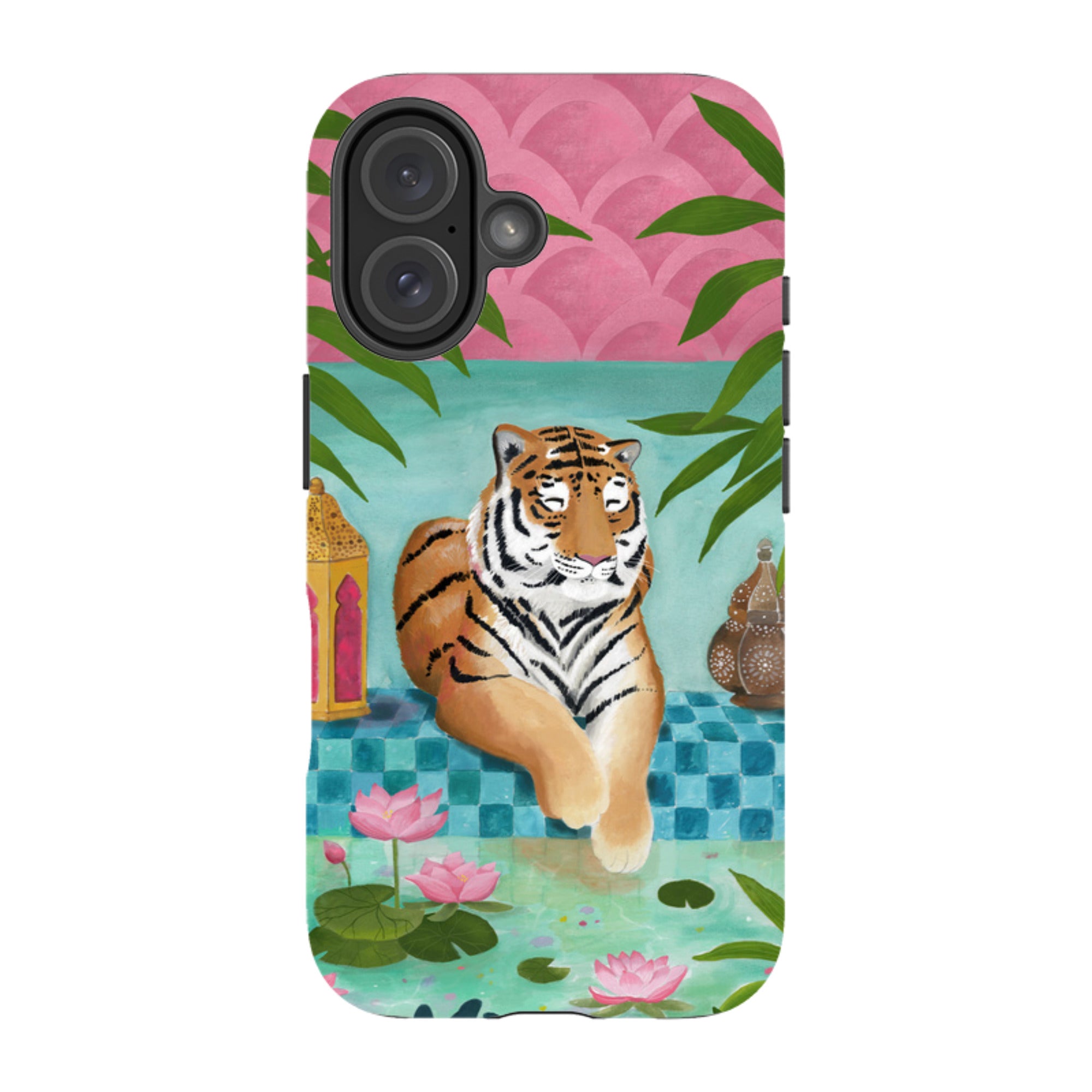 iPhone Tough Case - Lotus Tiger By Bex Parkin