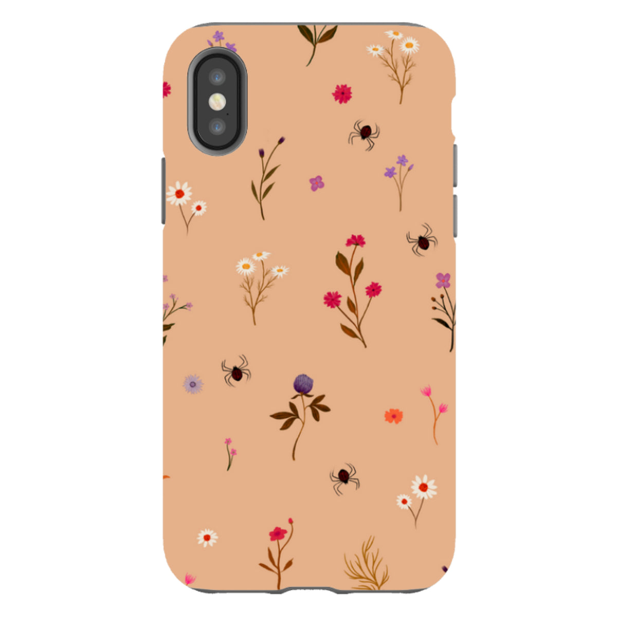 iPhone Tough Case - Florals and Spiders - Cider Clay By Katherine Quinn