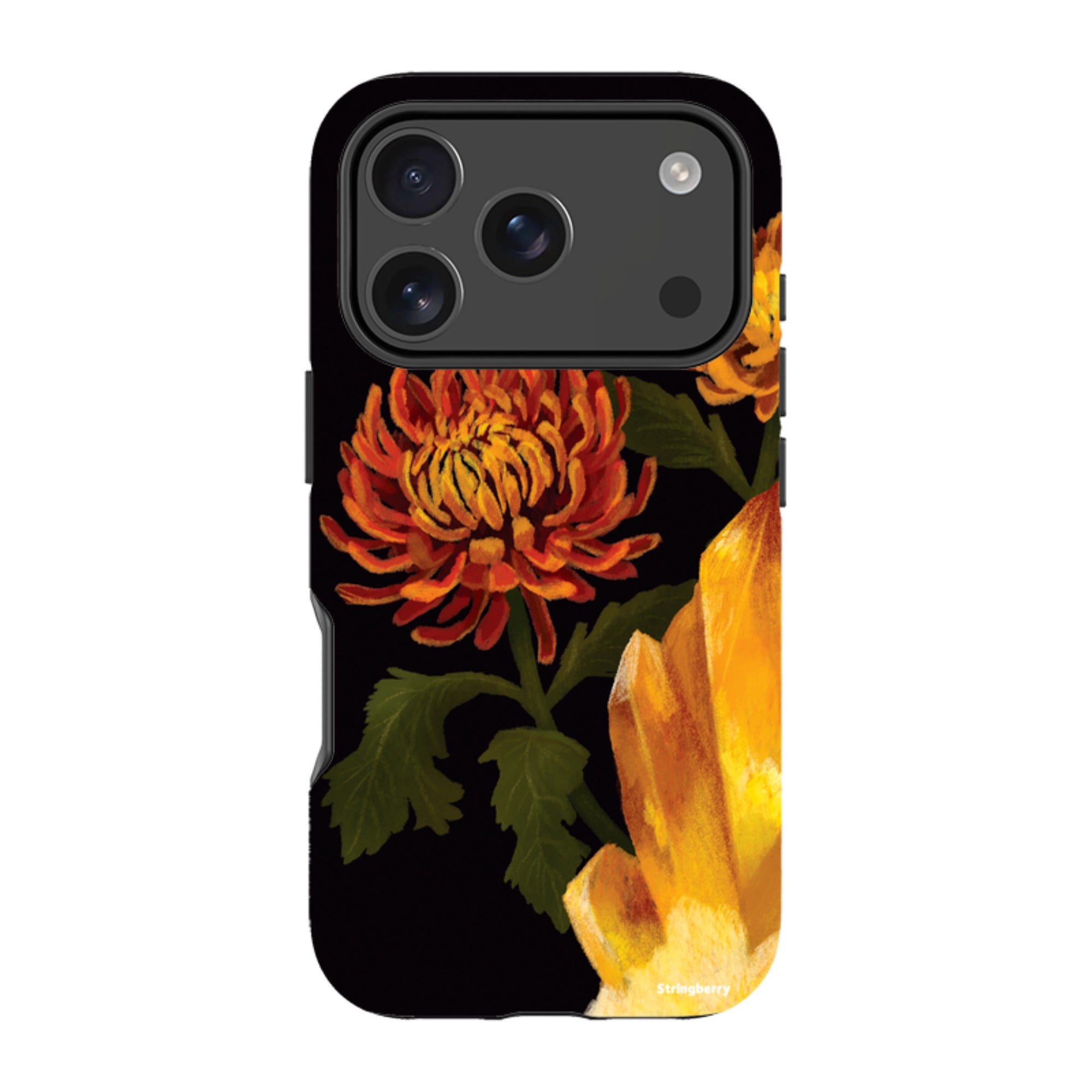 iPhone MagSafe Tough Case - Chrysanthemum citrine By Anna Stead