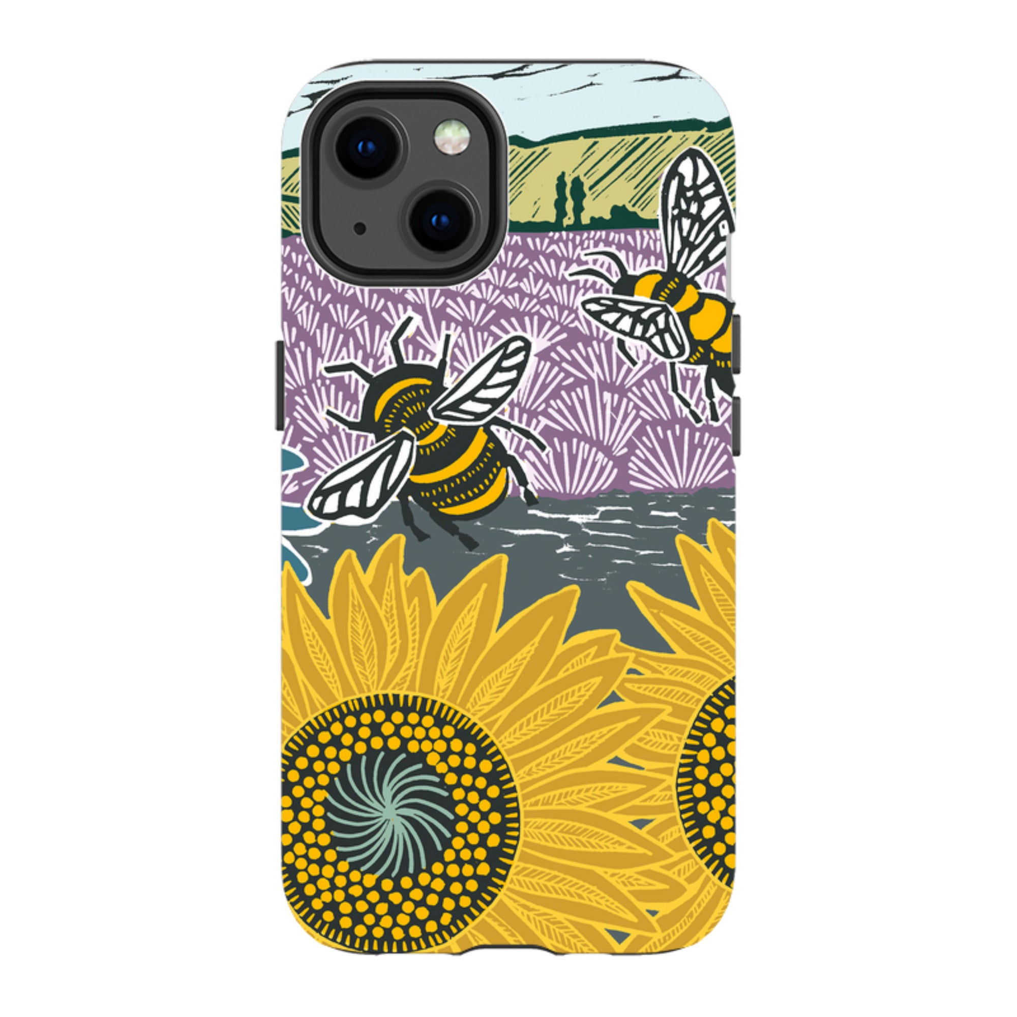 iPhone Tough Case - Bees And Sunflowers By Kate Heiss