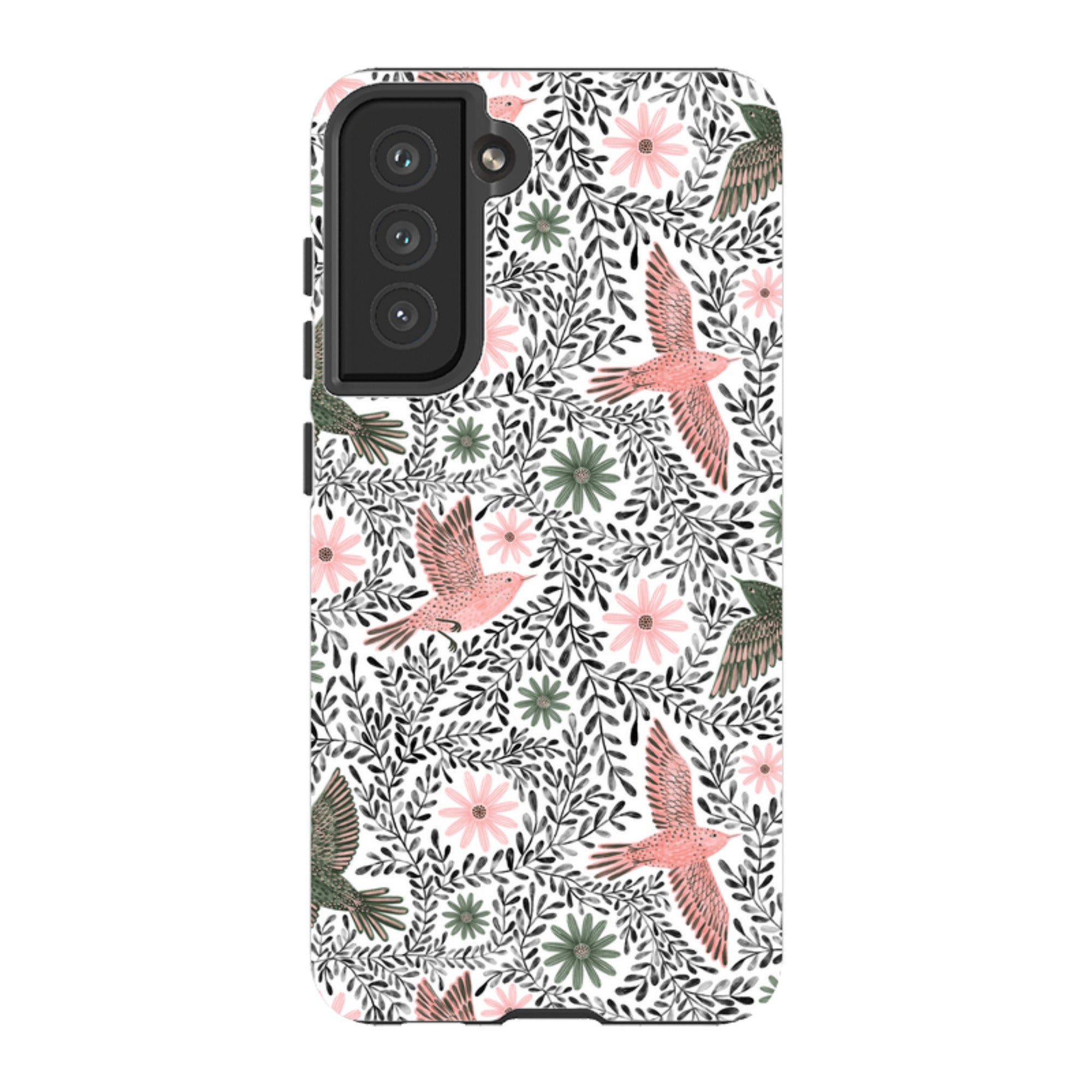 Samsung Tough Case - Bird Pattern Black By Lee Foster Wilson