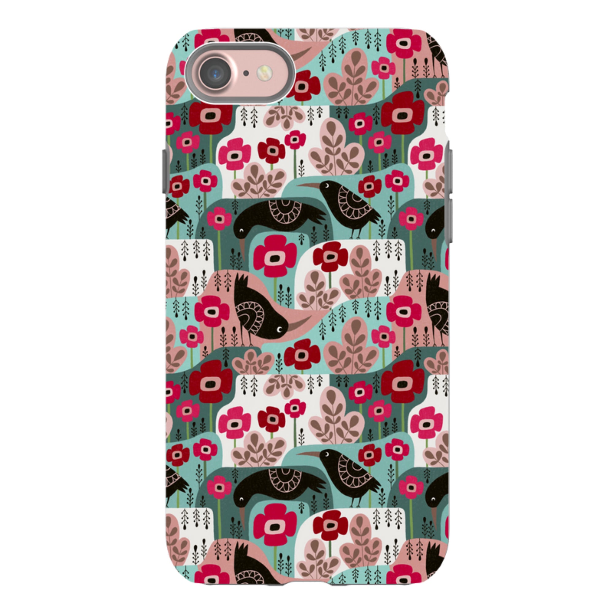 iPhone Tough Case - Poppies And Crow By Suzy Taylor