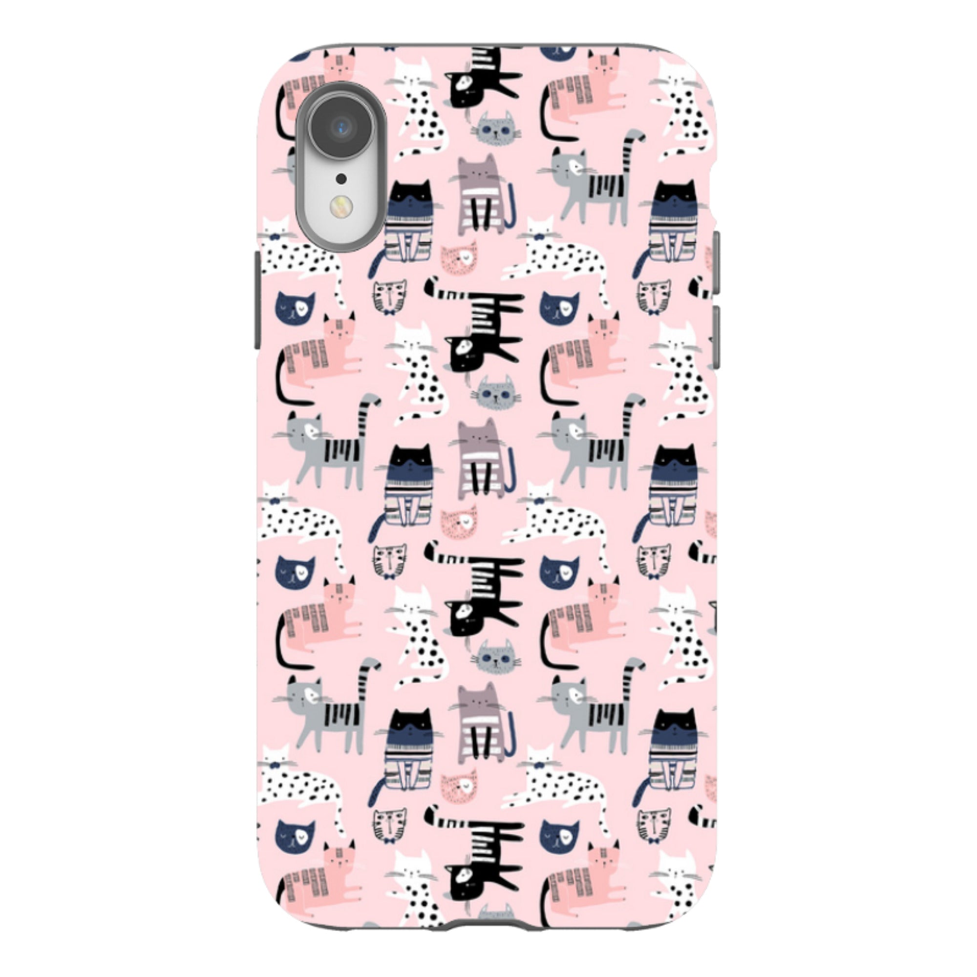 iPhone Tough Case - Cat-titude Pattern