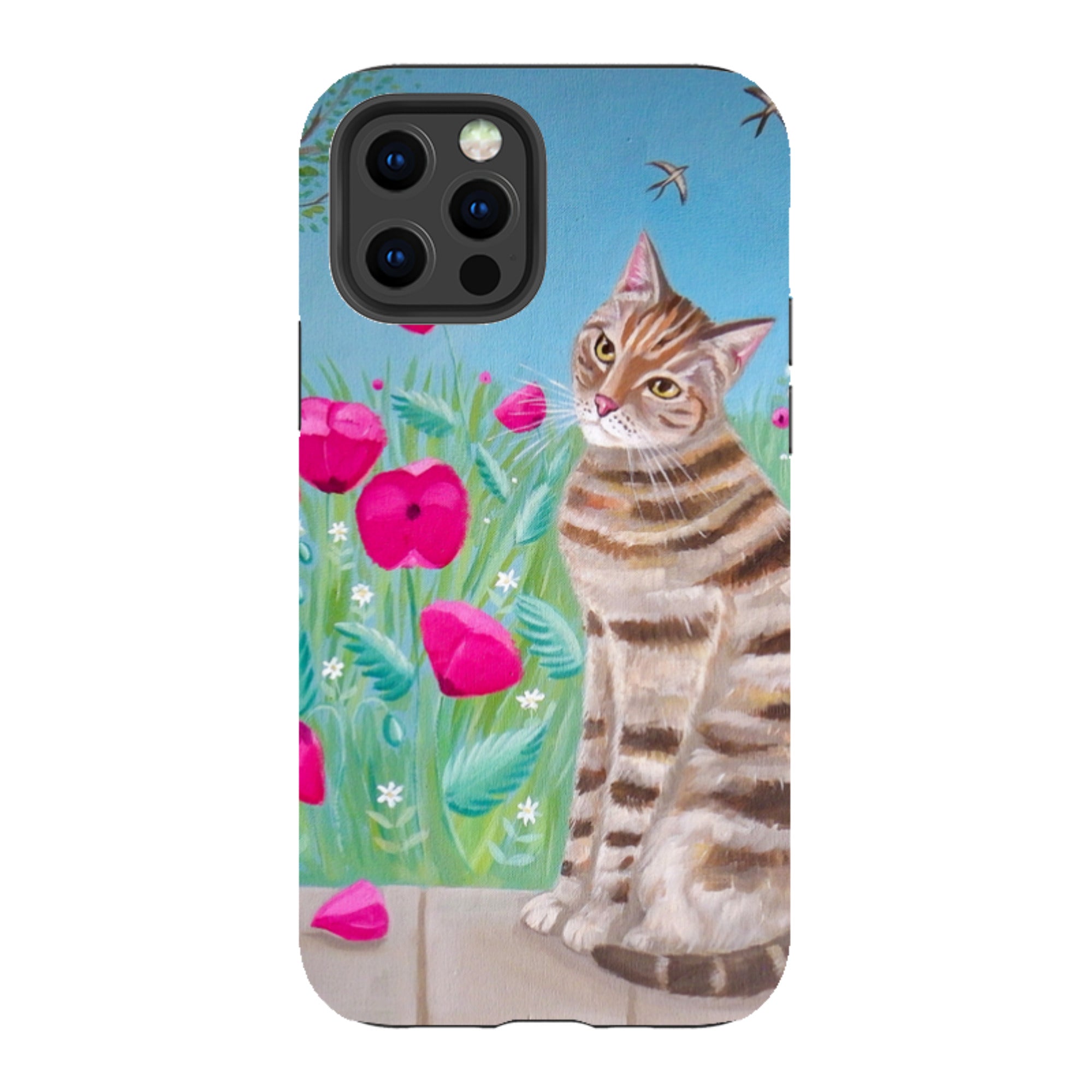 iPhone Tough Case - Cat Floral By Mary Stubberfield