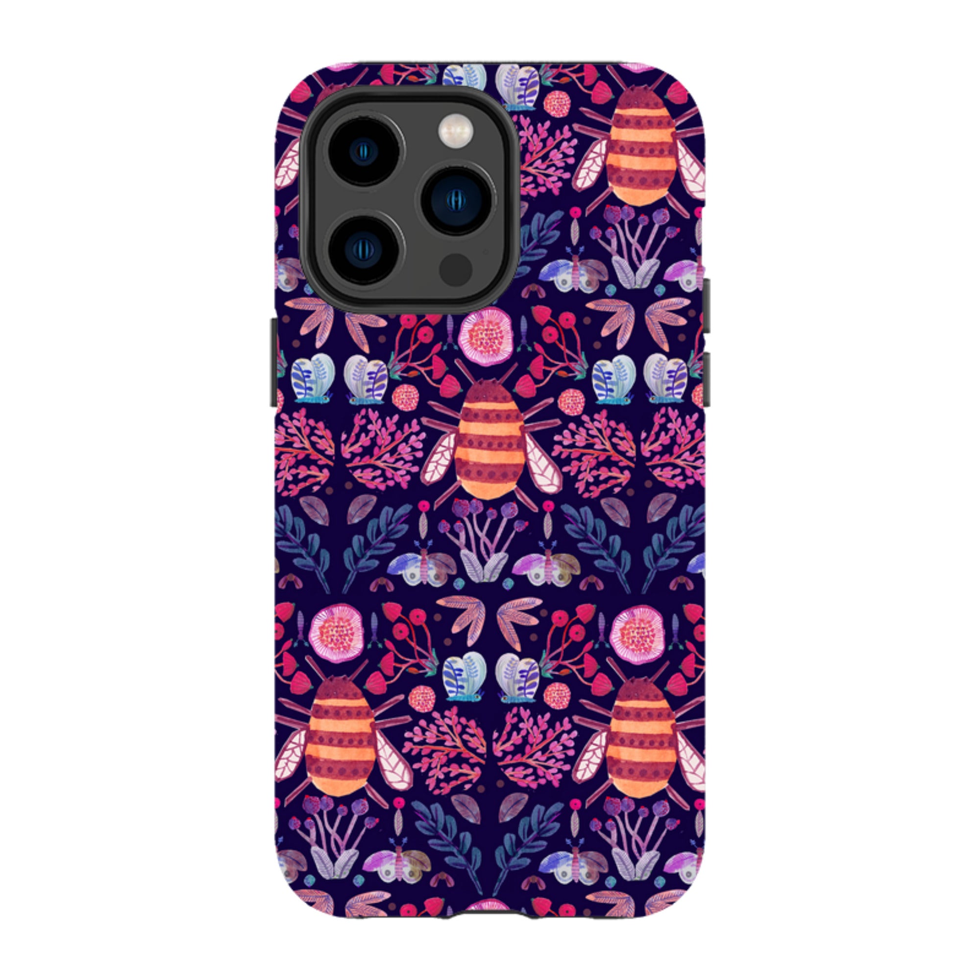 iPhone Tough Case - Botanics and Insects By Gabriela Larios