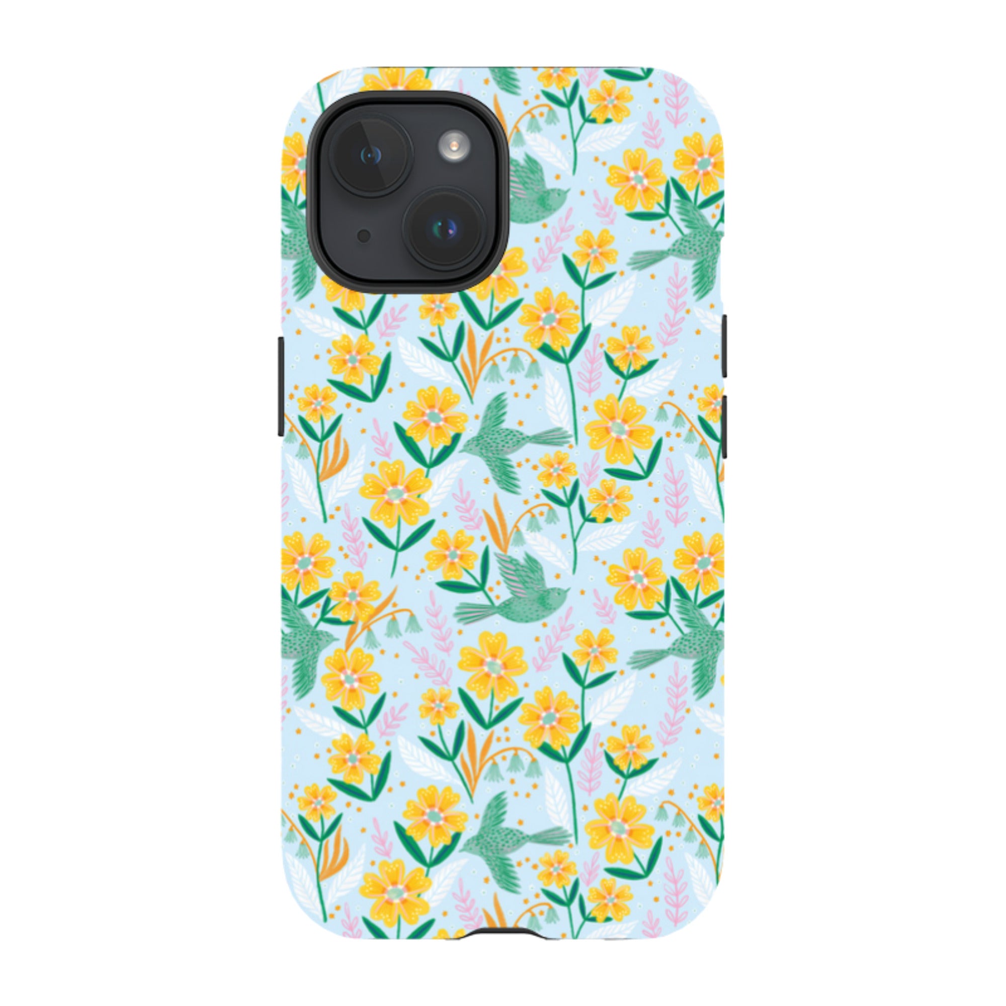 iPhone Tough Case - Sweet Birds Blue By Lee Foster Wilson