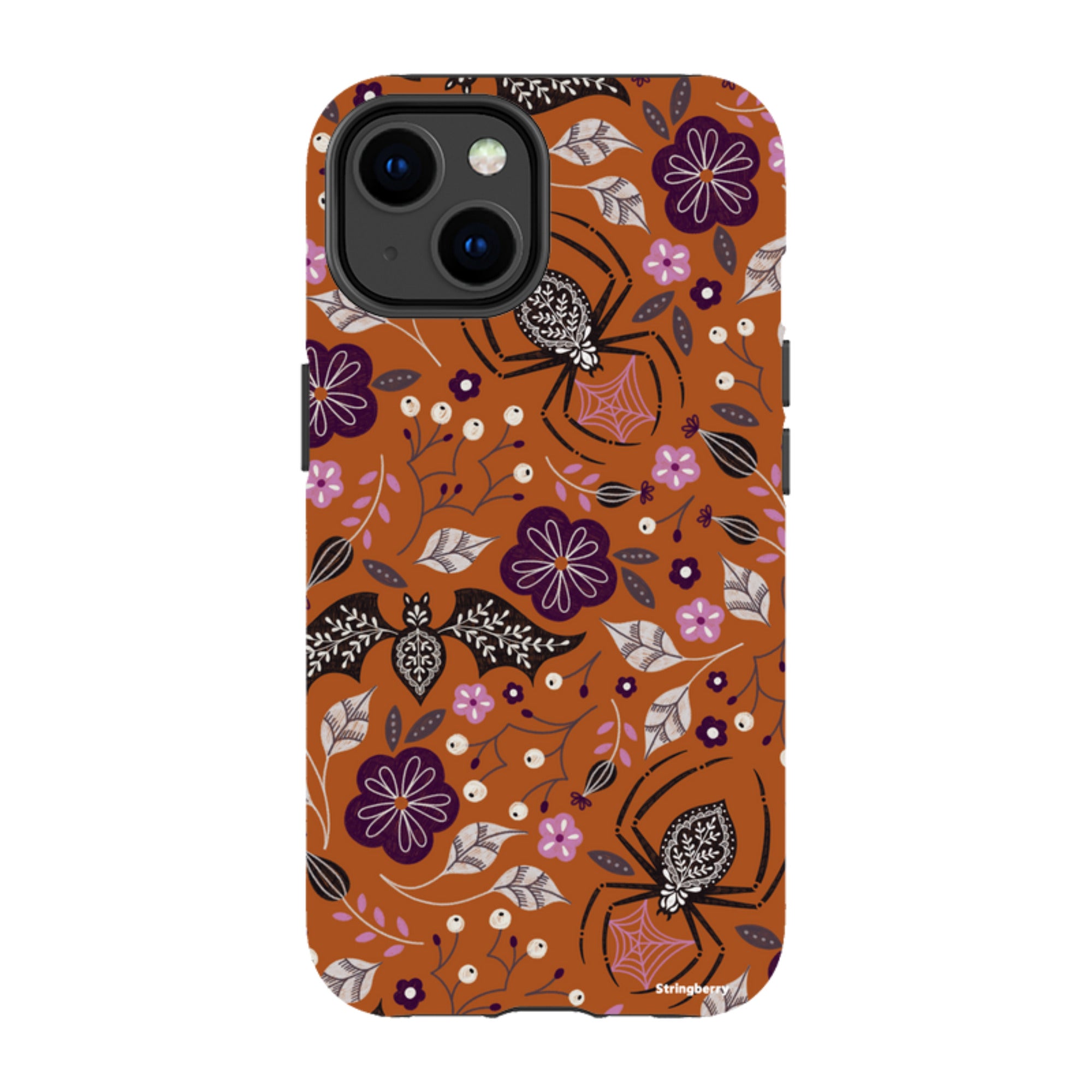 iPhone Tough Case - SpiderBat Orange By Jenny Zemanek