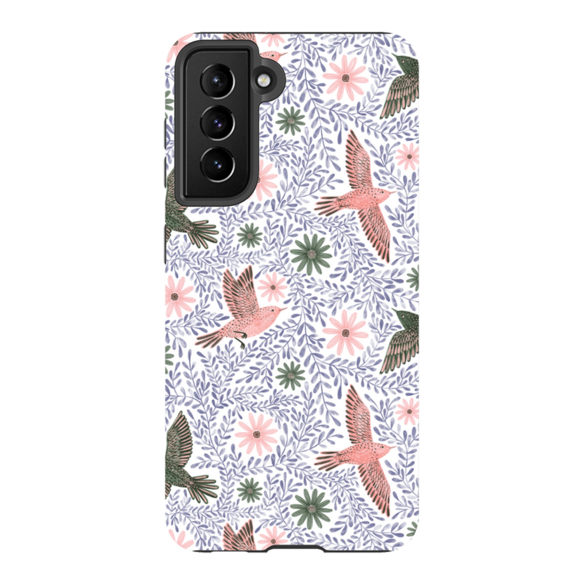 Samsung Tough Case - Bird Pattern Blue By Lee Foster Wilson