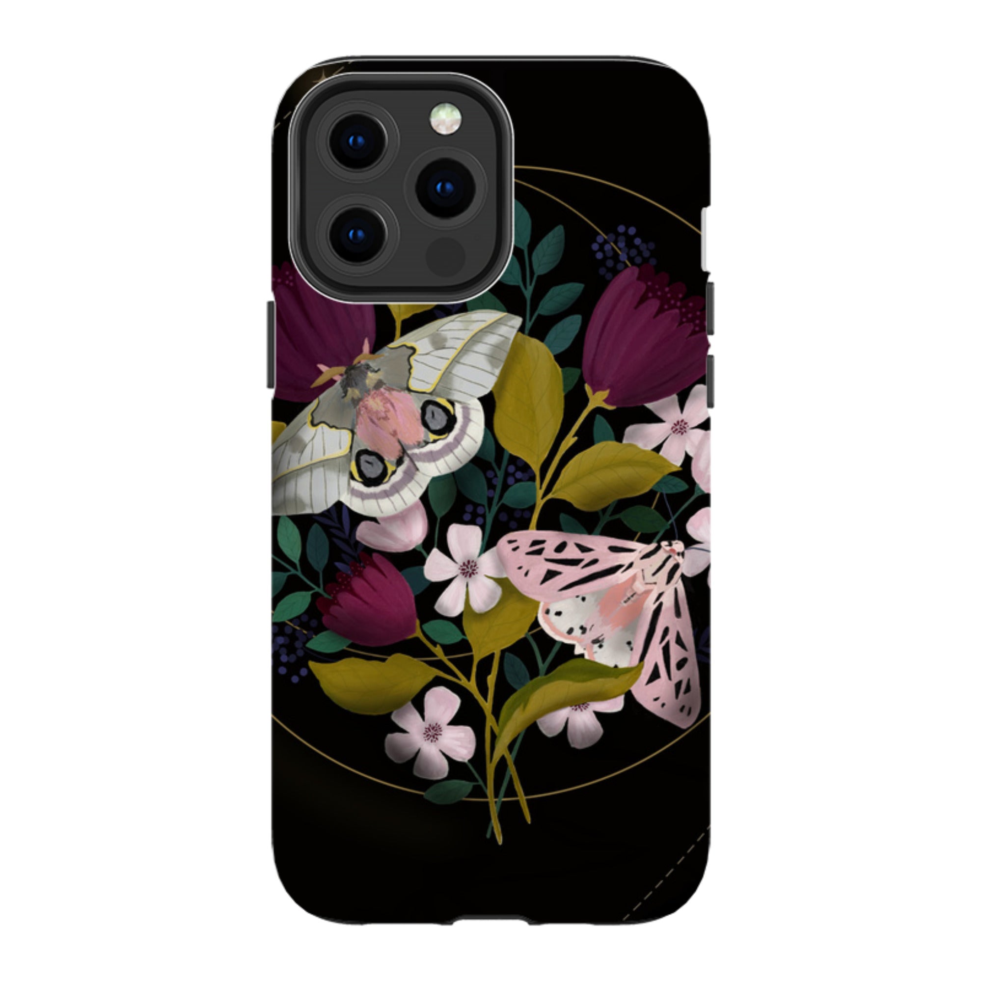 iPhone MagSafe Tough Case - Moon Moths By Bex Parkin