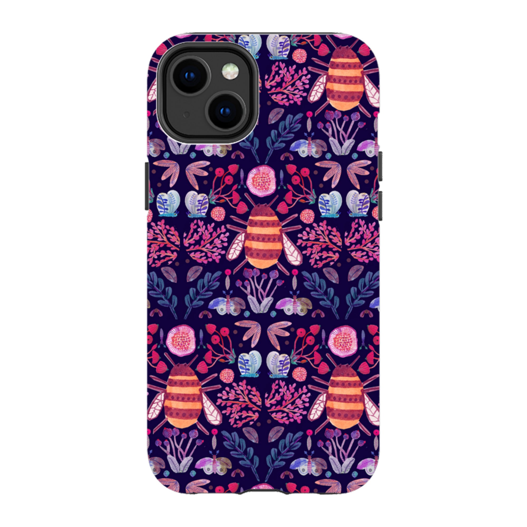 iPhone Tough Case - Botanics and Insects By Gabriela Larios