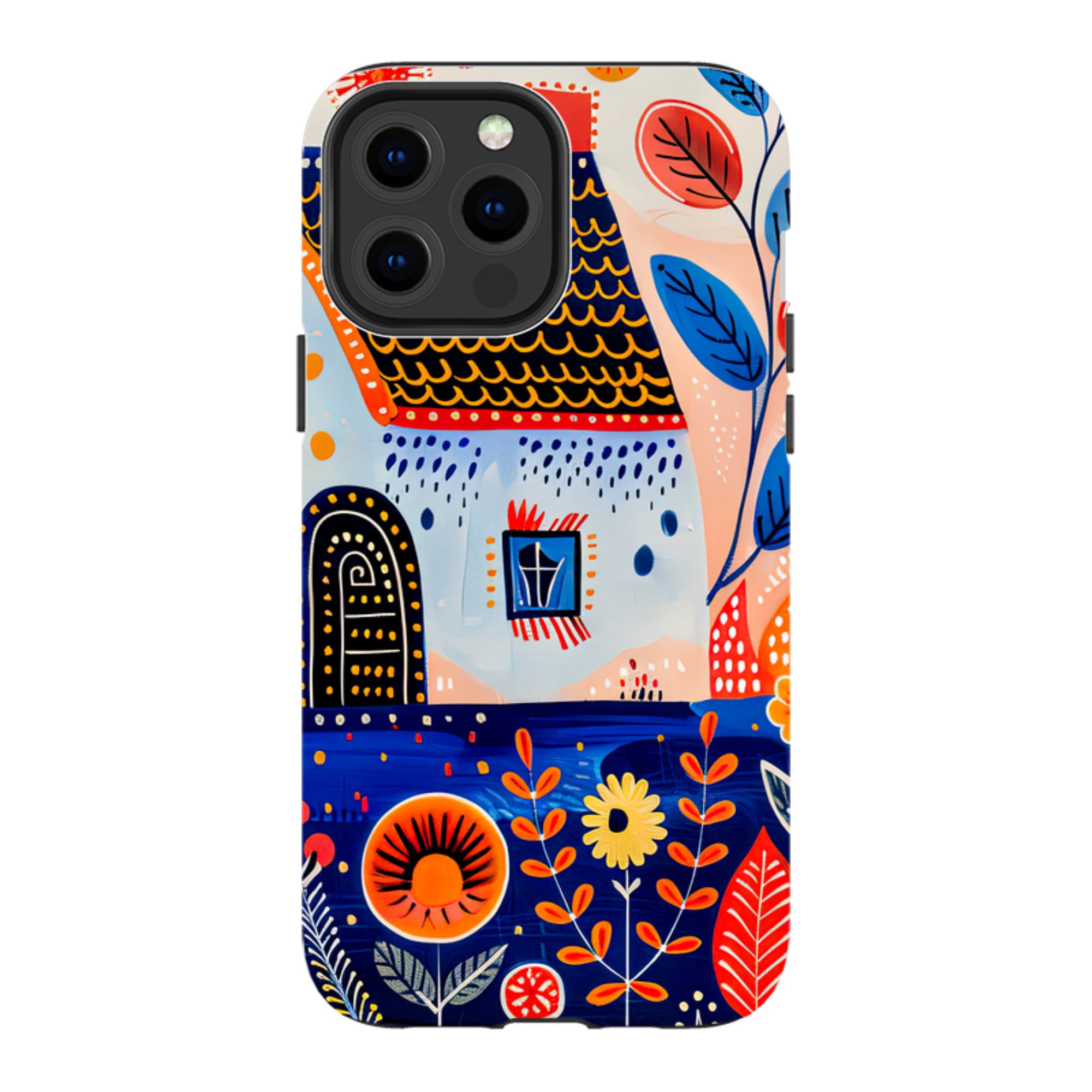 iPhone MagSafe Tough Case - Folk Art House VIII