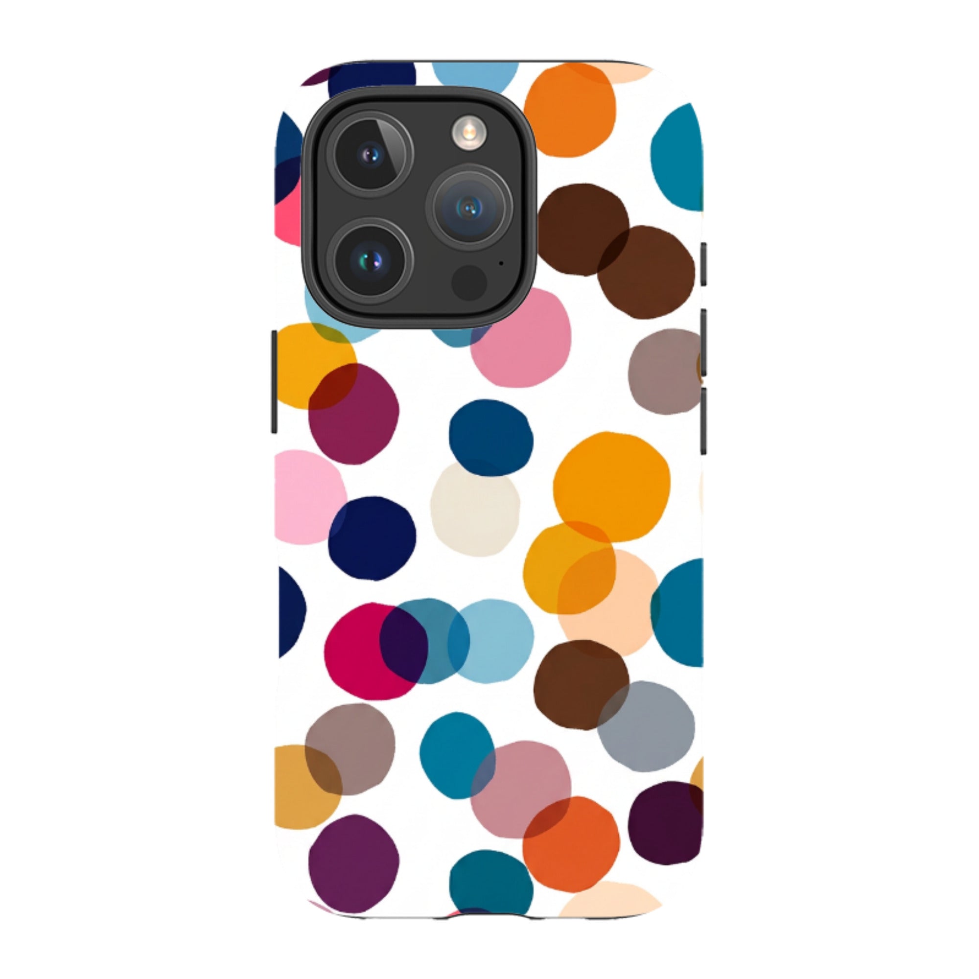 iPhone Tough Case - Multi-Color Polka Dot