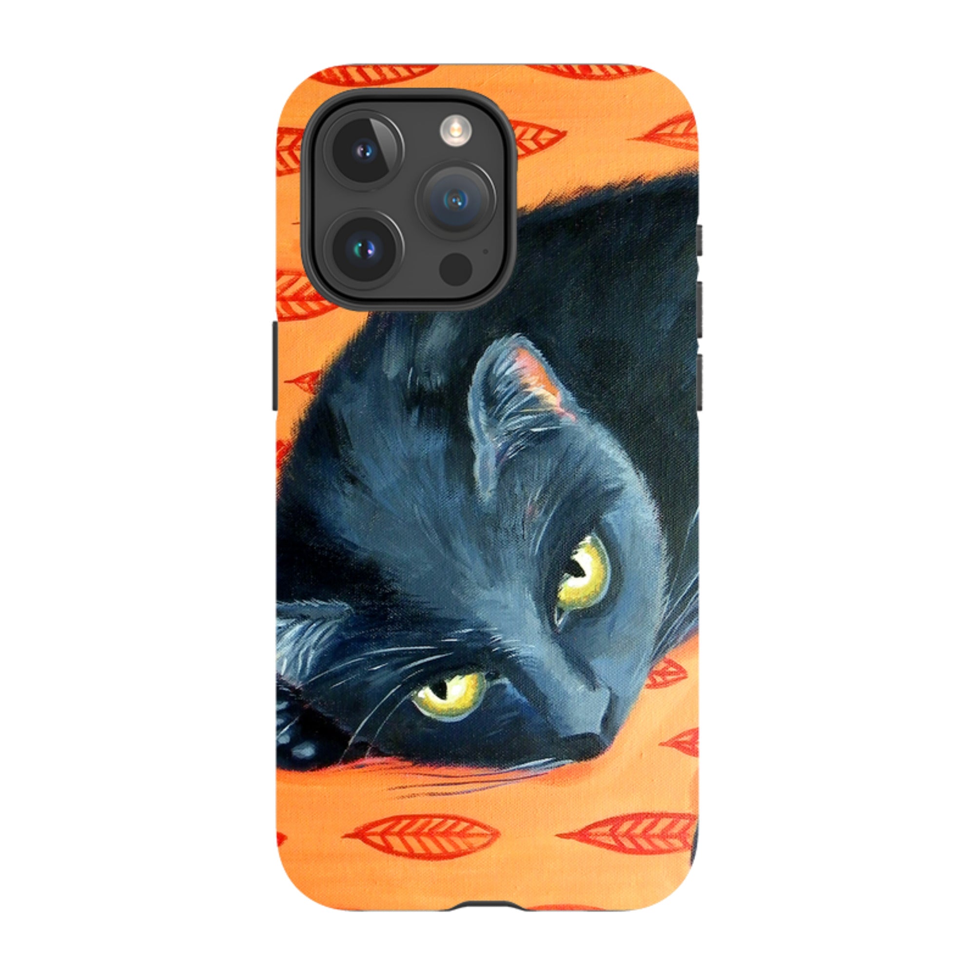 iPhone Tough Case - Black Cat By Mary Stubberfield