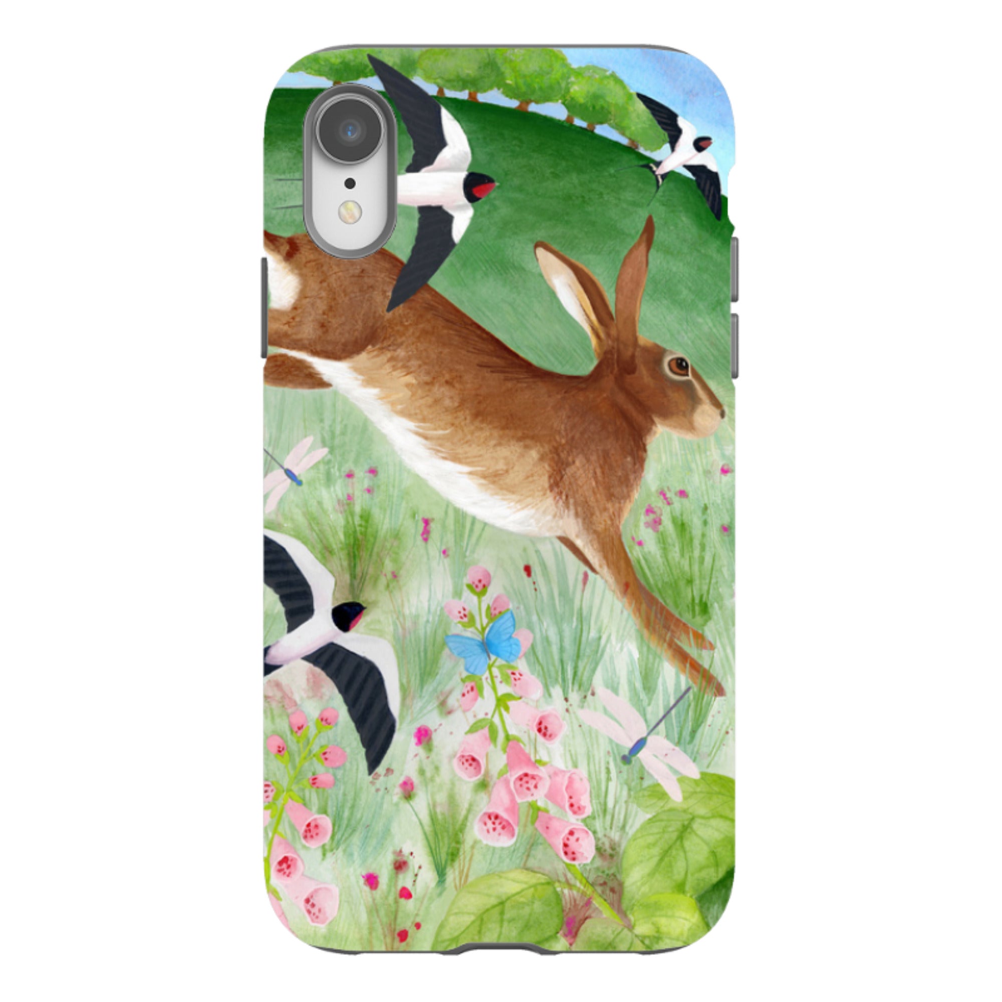 iPhone Tough Case - Hares And Swallows By Bex Parkin