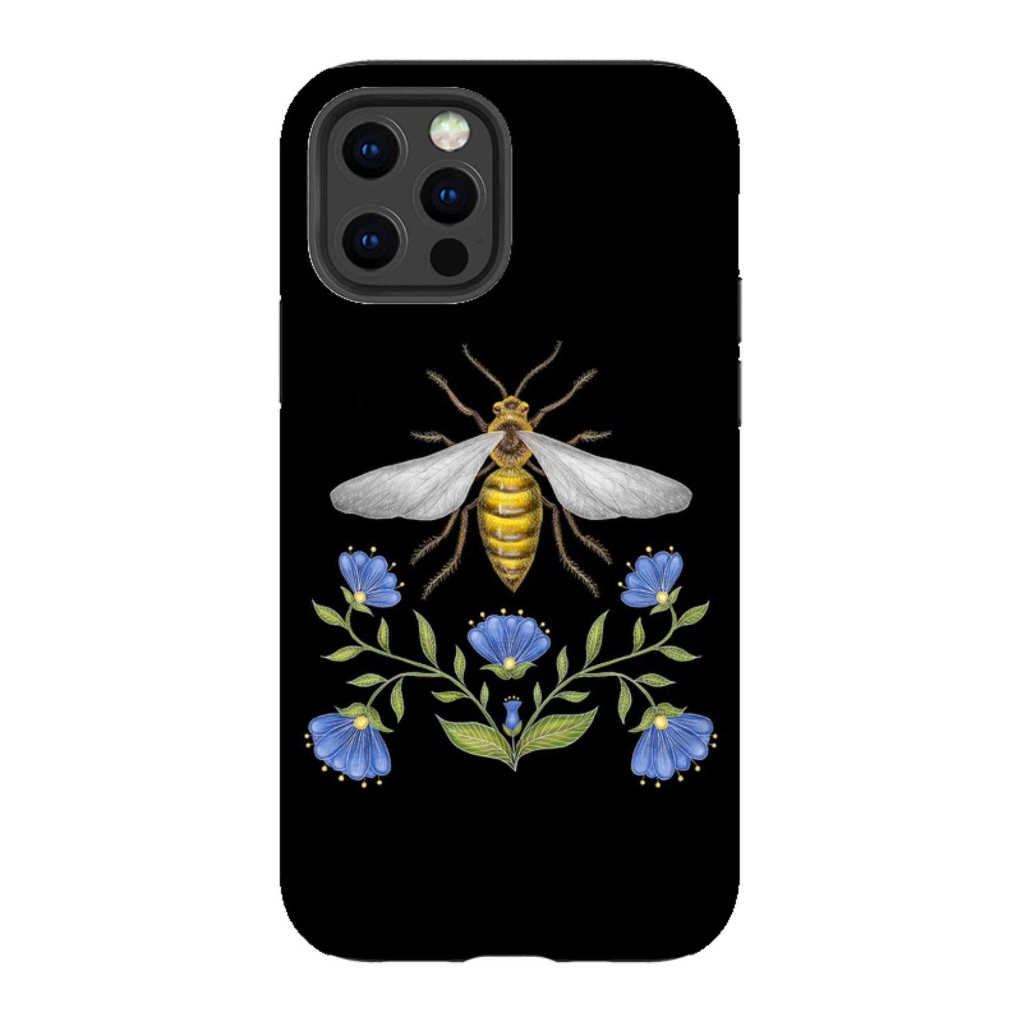iPhone Tough Case - Wings Of Freedom Black By Catherine Rowe