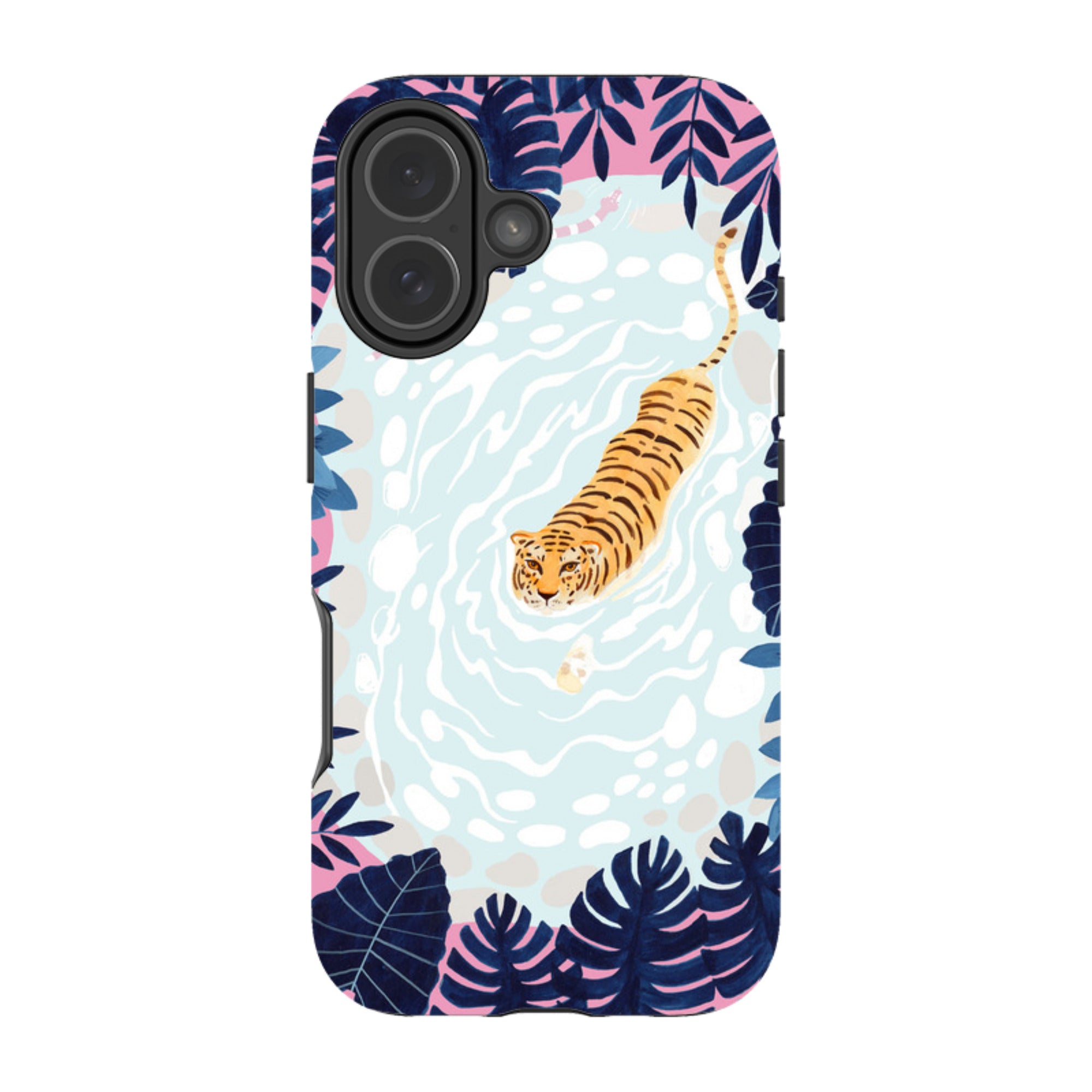 iPhone MagSafe Tough Case - Swimming Tiger By Bex Parkin
