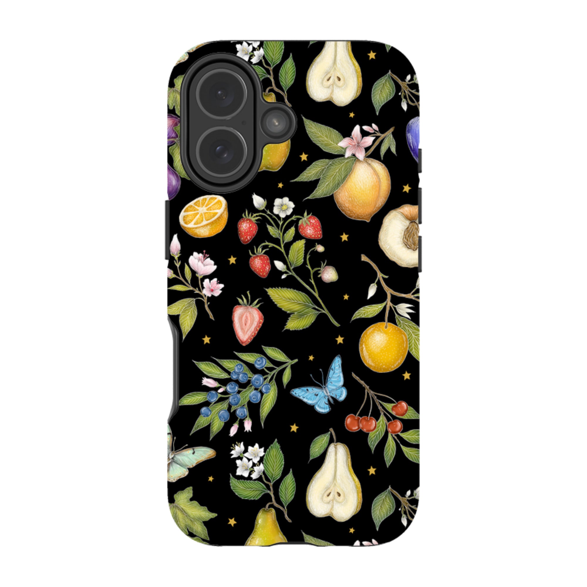 iPhone Tough Case - Black Fruits By Catherine Rowe