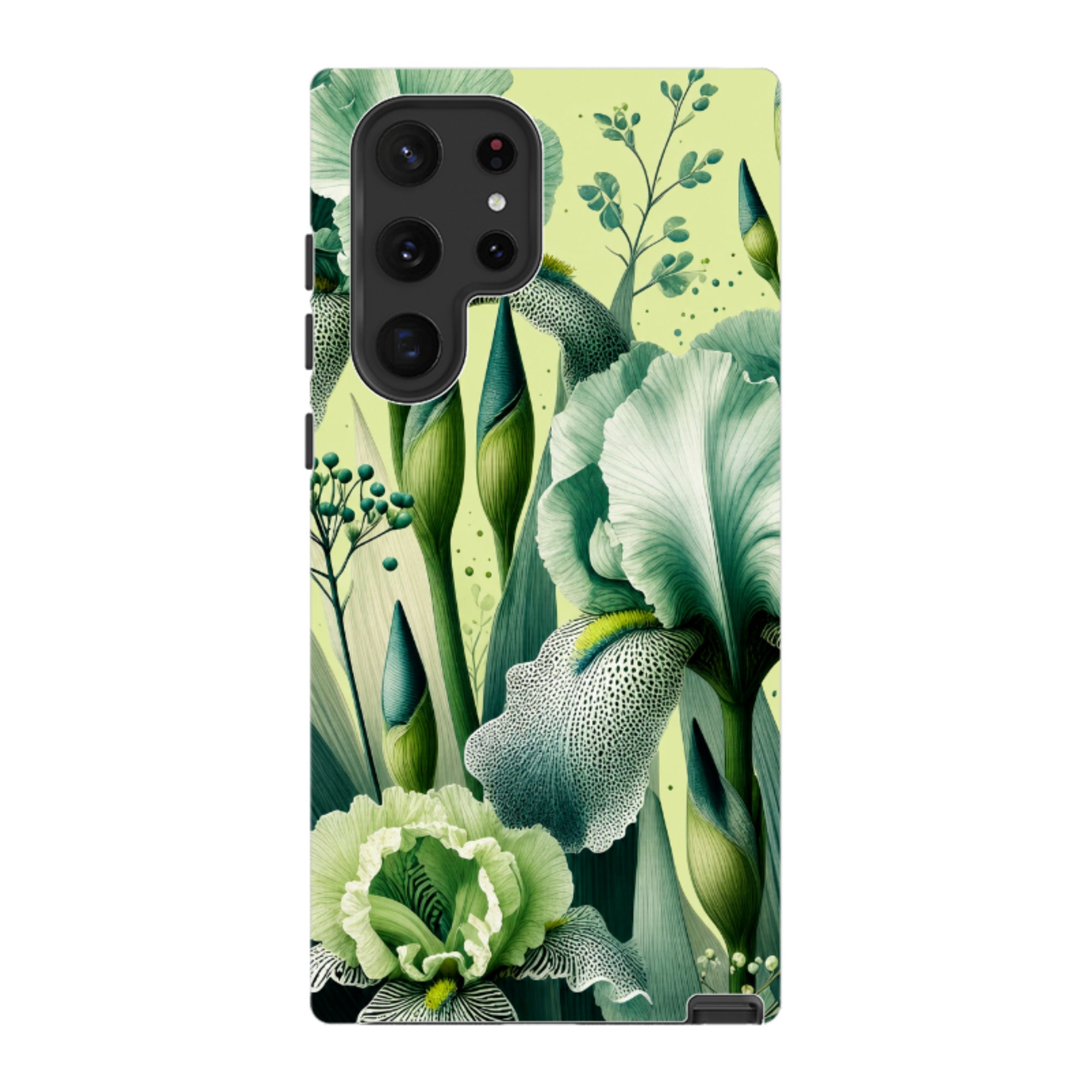 Samsung Tough Case - Sage Green Iris Floral