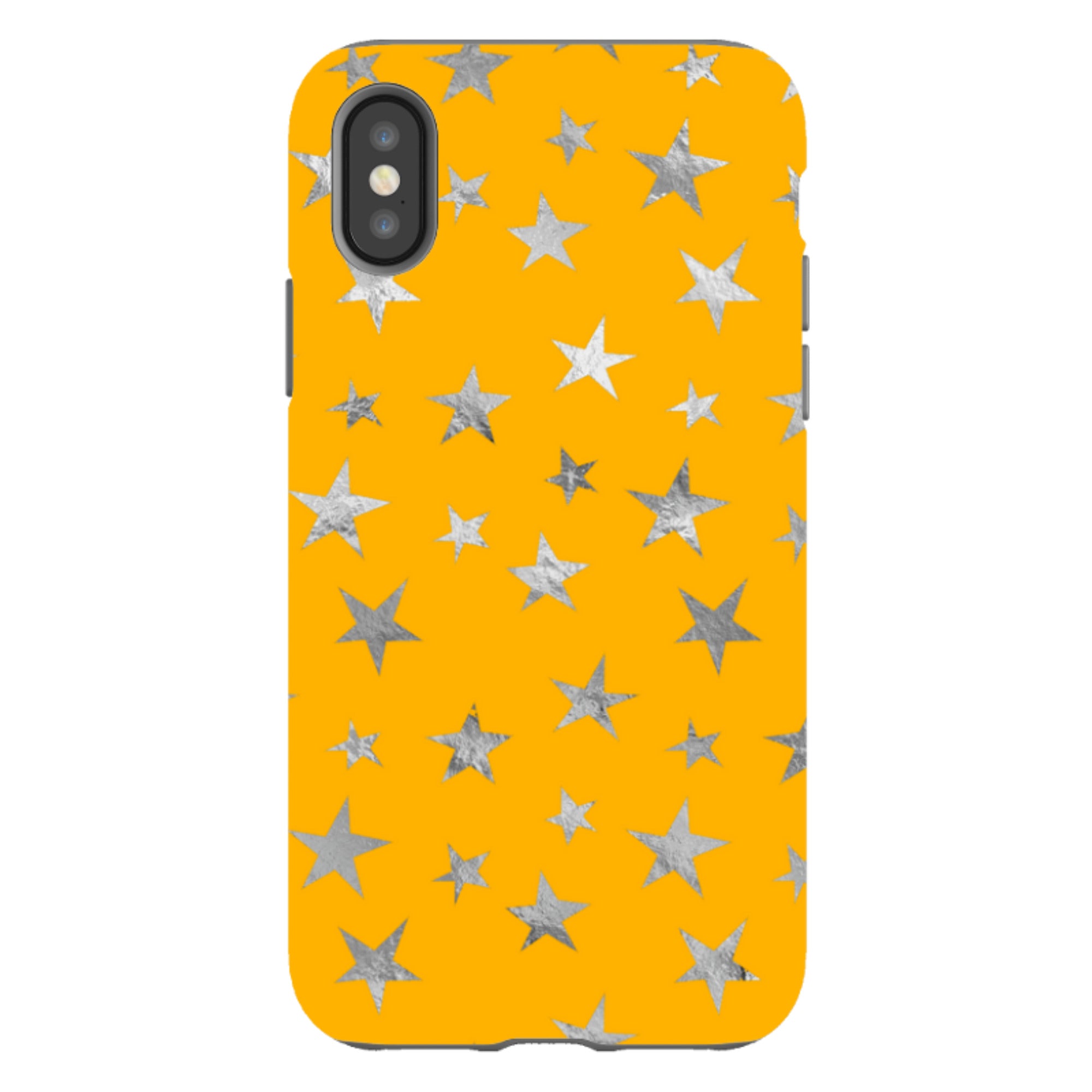 iPhone Tough Case - Honey Stars Silver