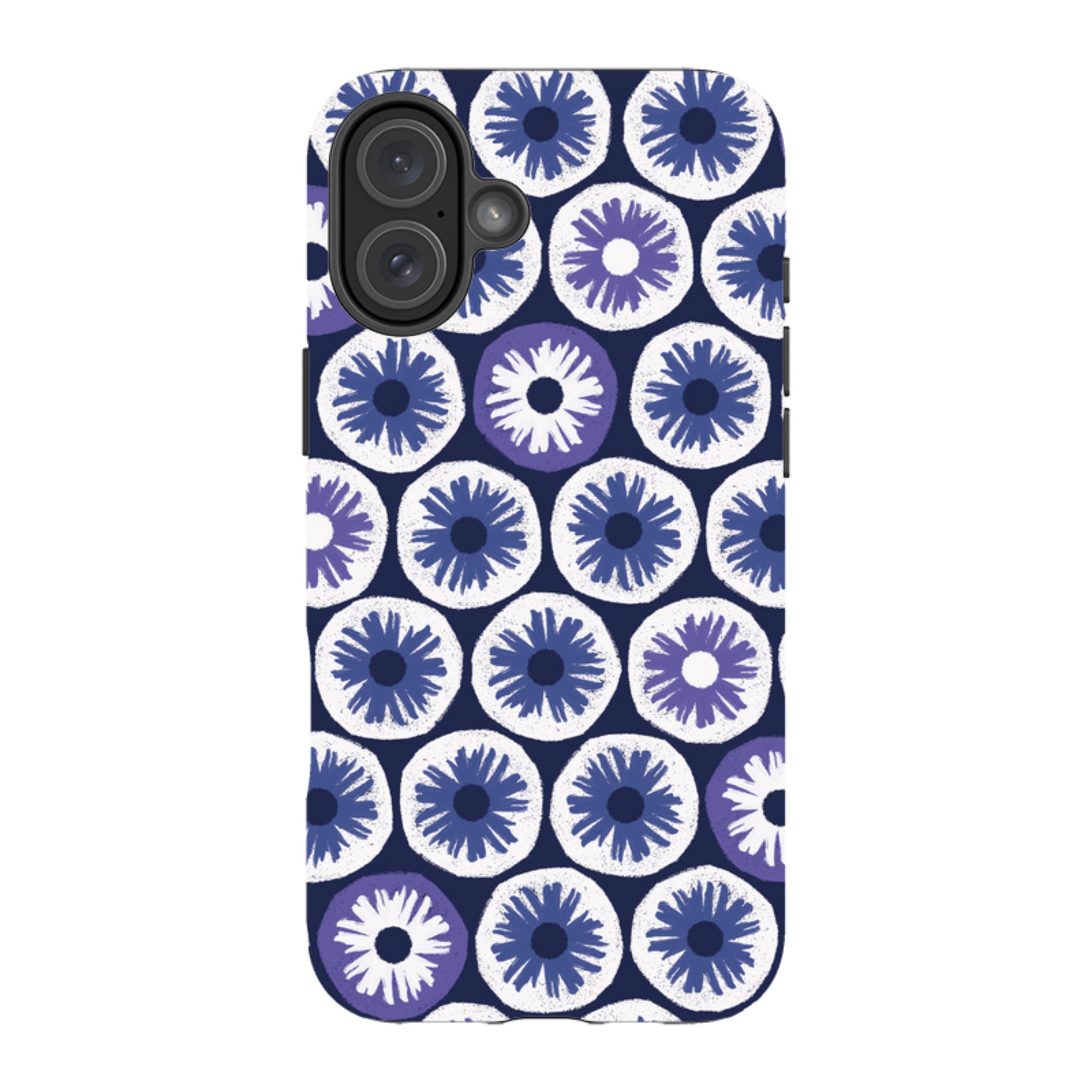 iPhone Tough Case - Penny Flowers Blue By Ali Brookes