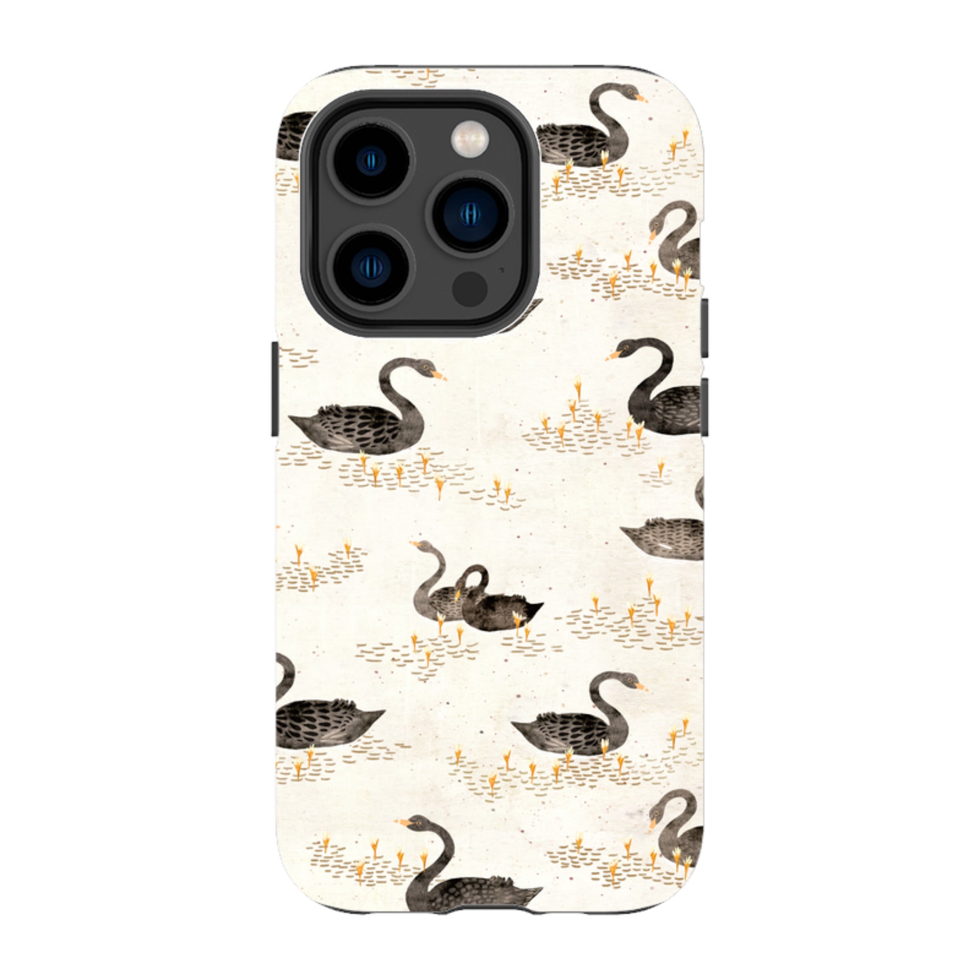 iPhone MagSafe Tough Case - Swans Cream By Katherine Quinn