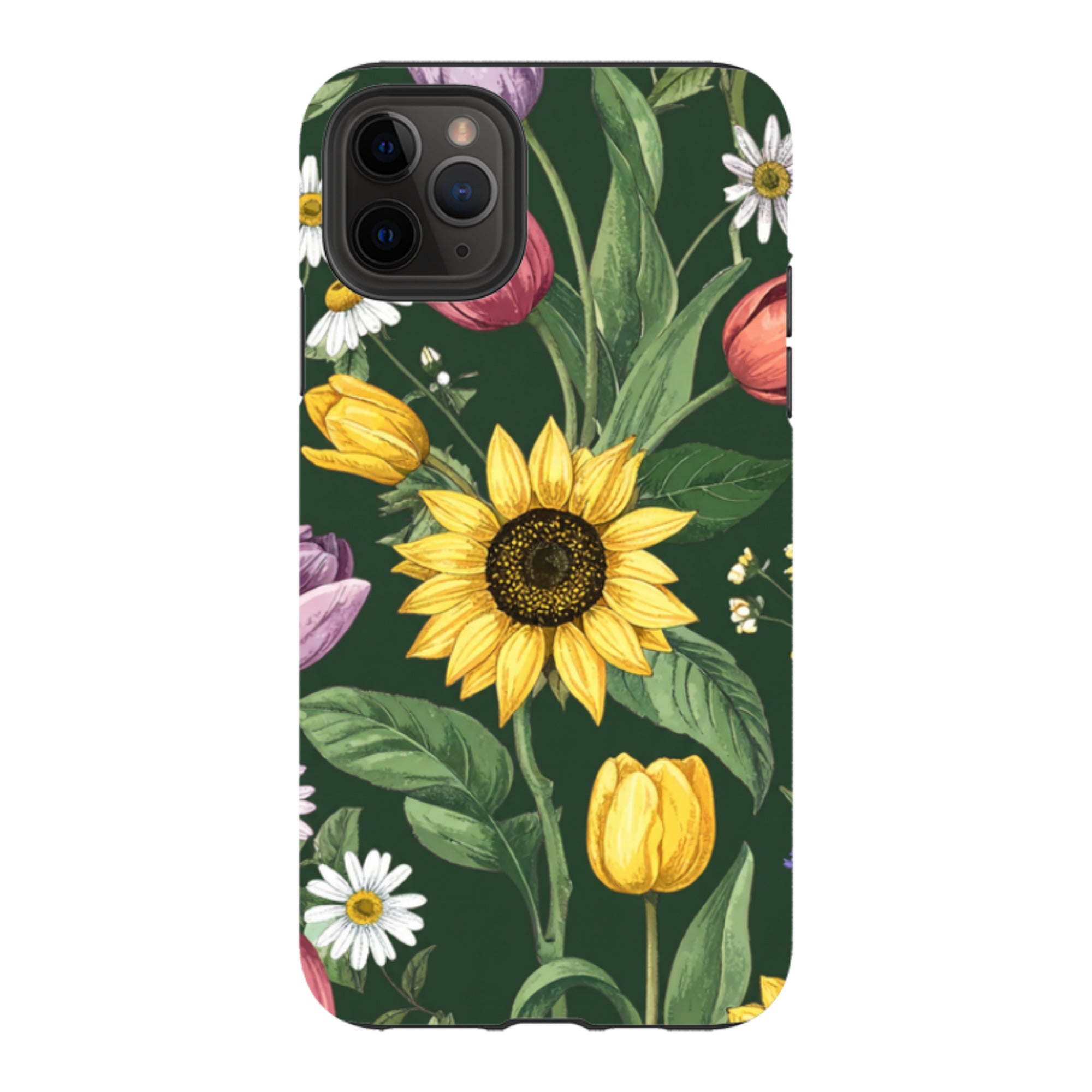iPhone Case - Green Sunflowers