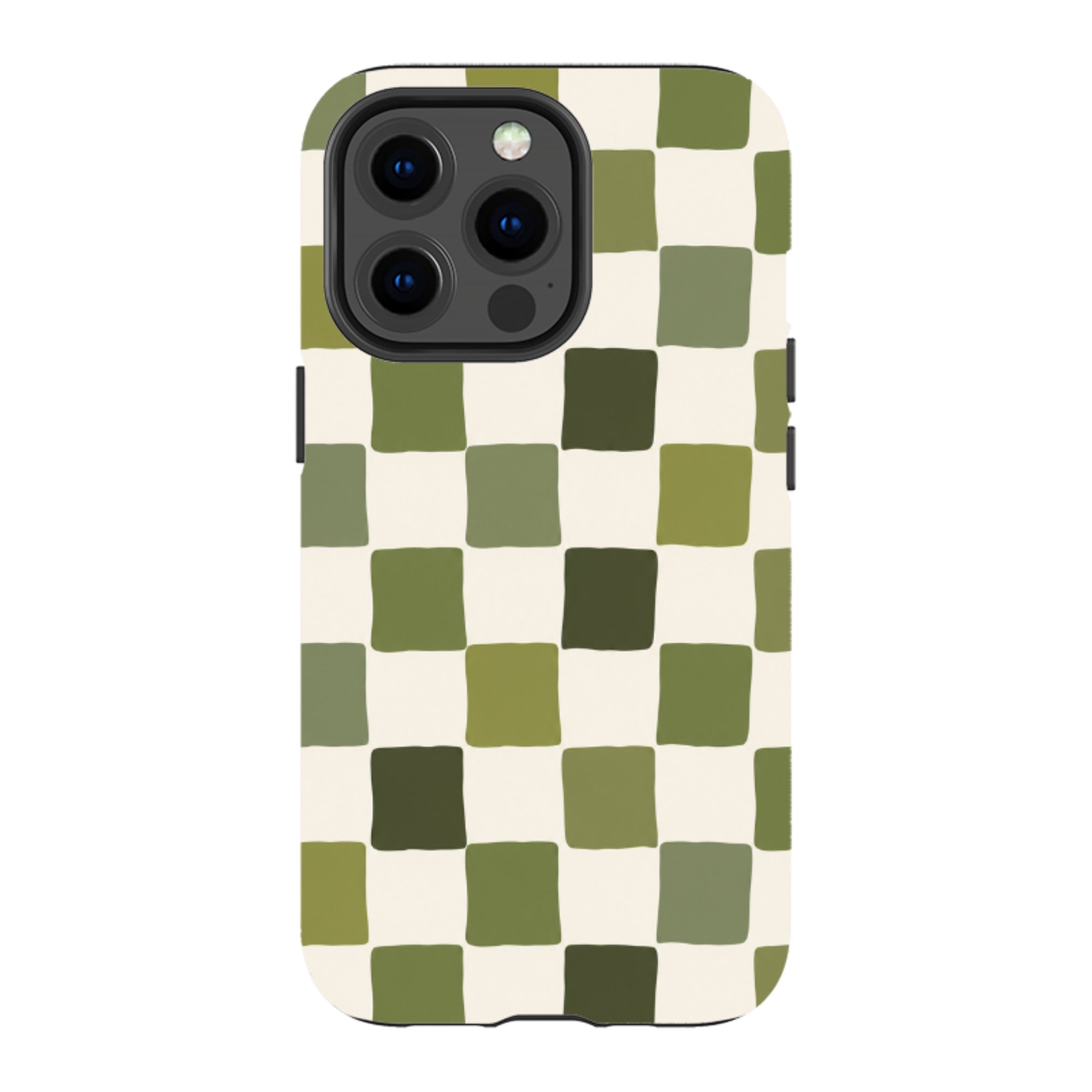iPhone MagSafe Tough Case - Green Checkerboard