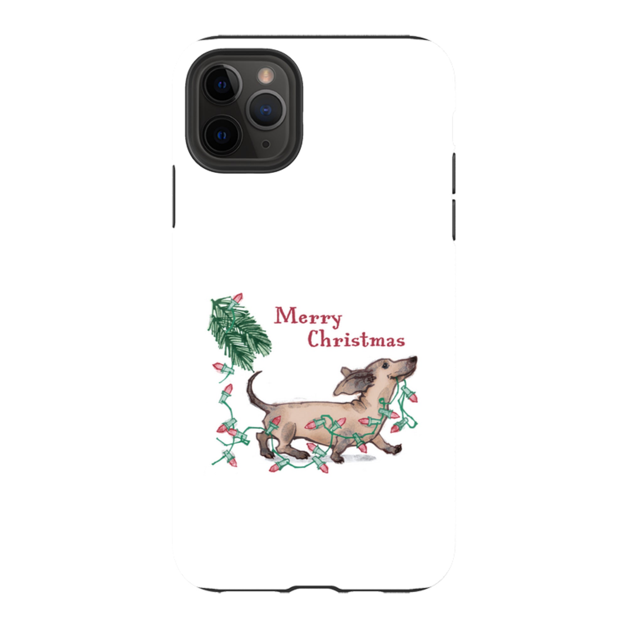 iPhone Tough Case - Christmas Dachshund By Liane Payne