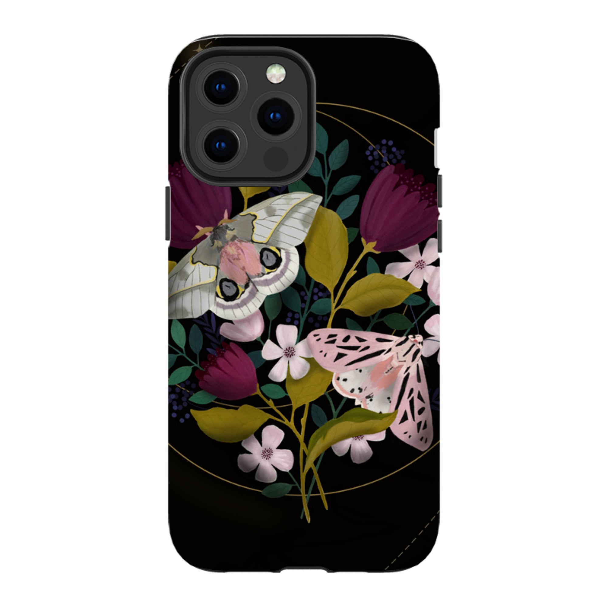 iPhone MagSafe Tough Case - Moon Moths By Bex Parkin