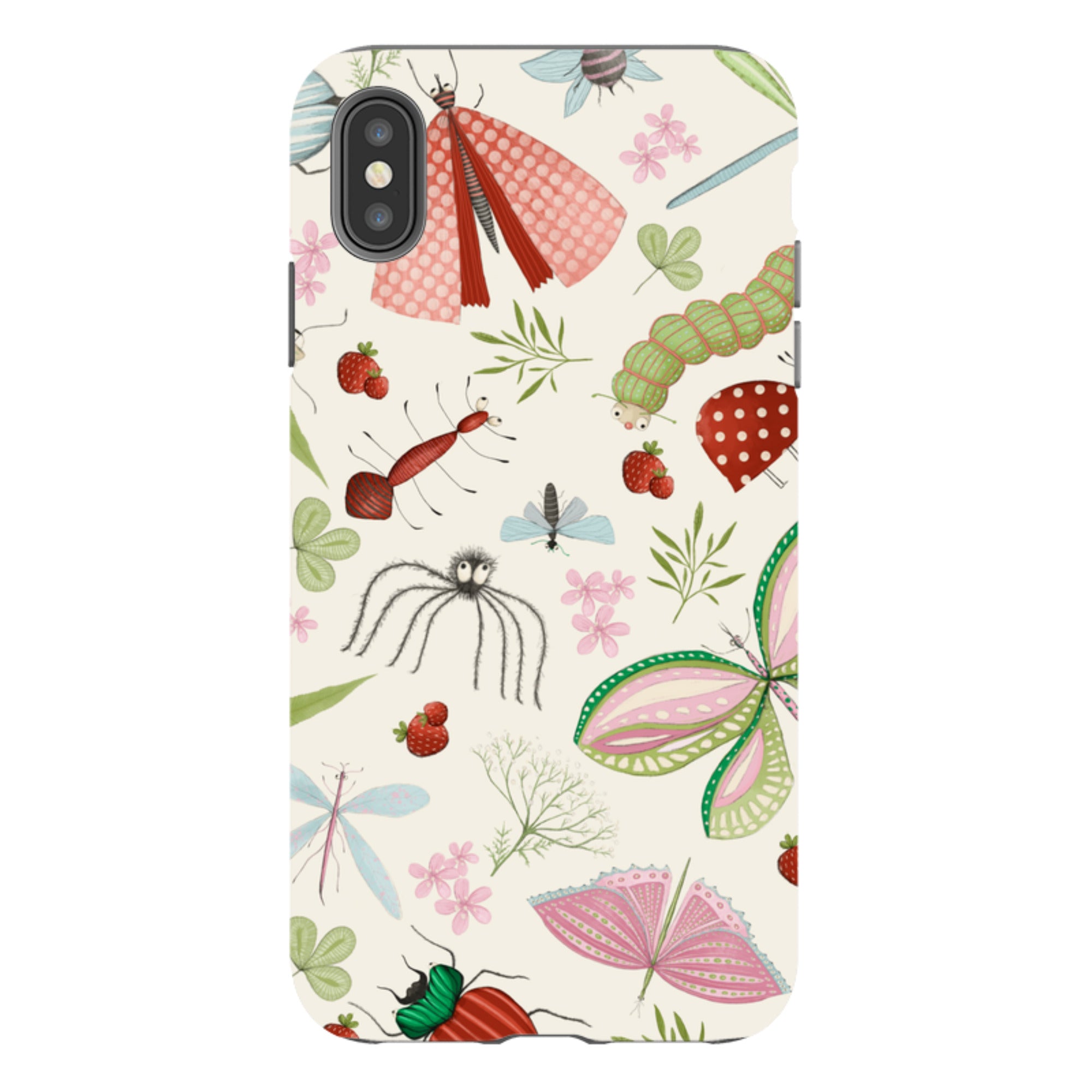 iPhone Tough Case - Insects Pattern By Maja Lindberg