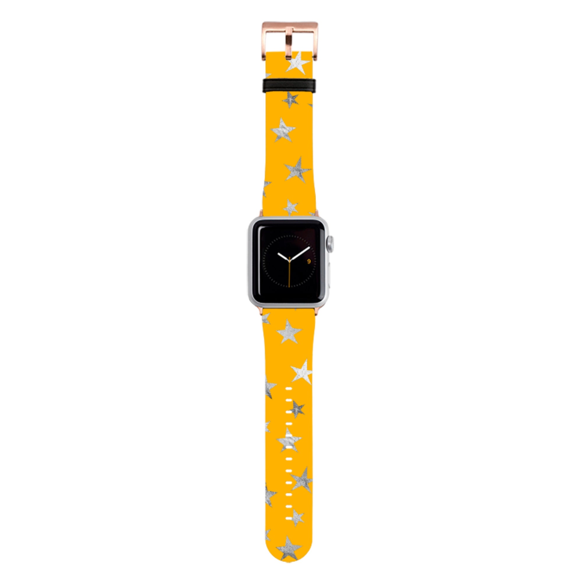 Honey Stars Silver Apple Watch Strap