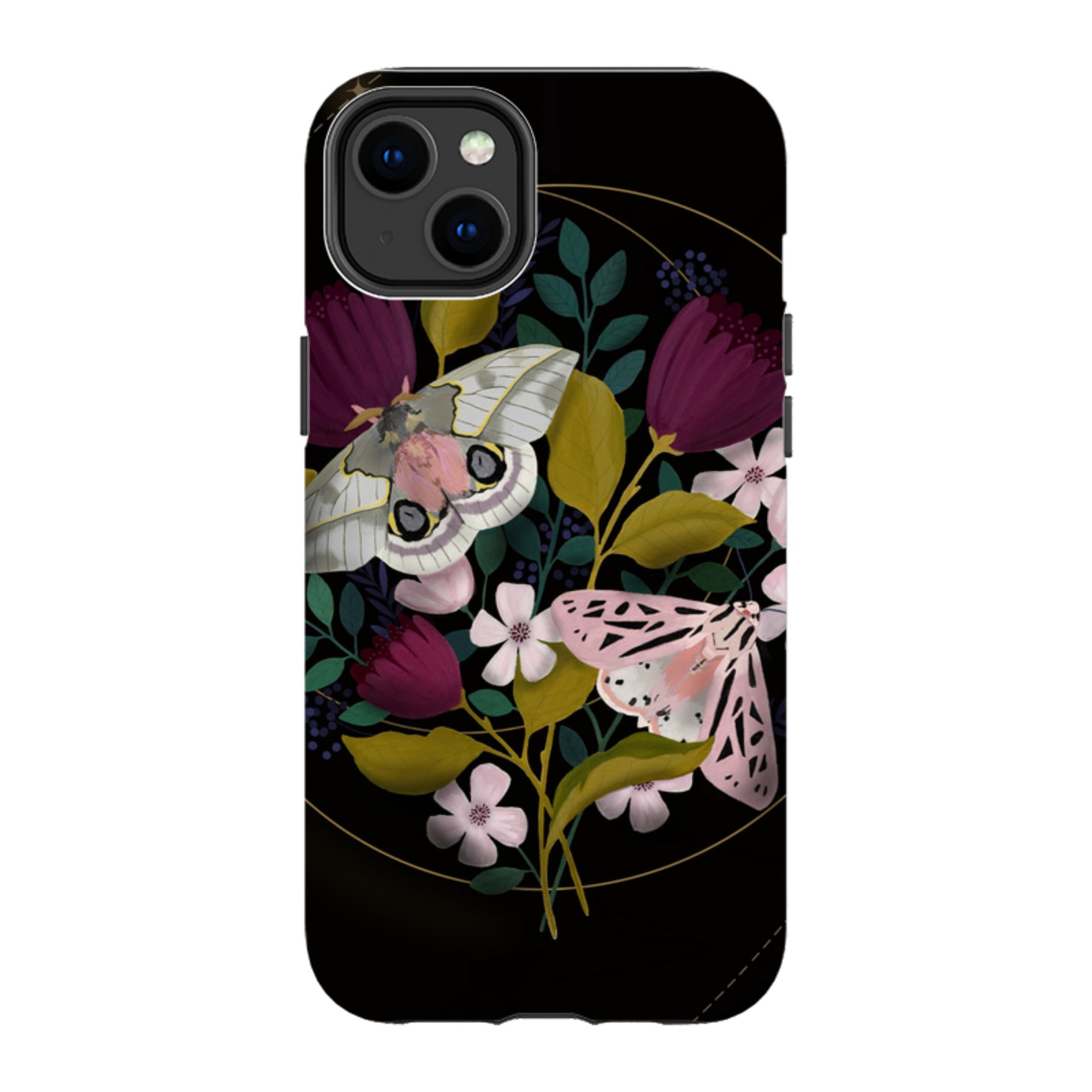 iPhone MagSafe Tough Case - Moon Moths By Bex Parkin