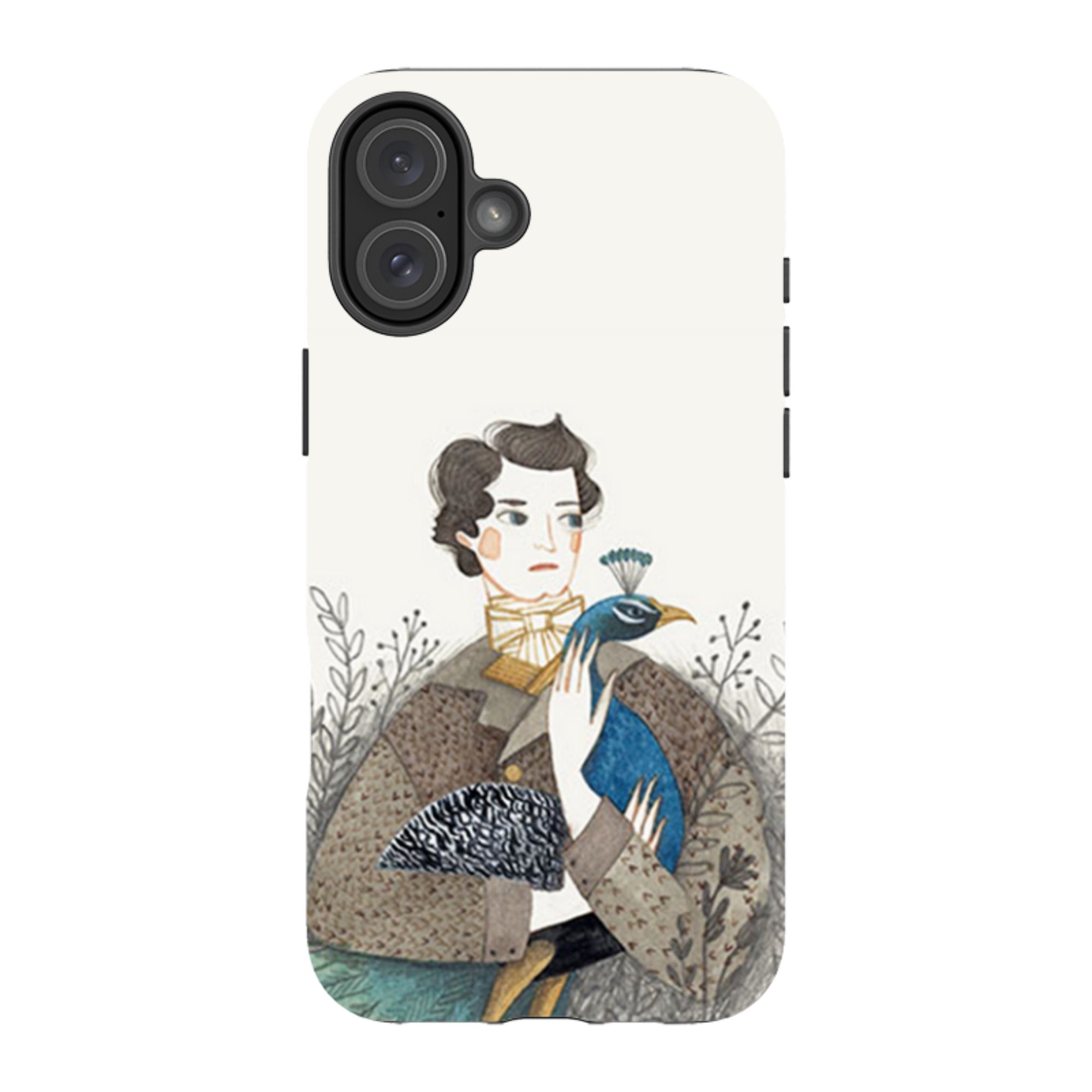 iPhone Tough Case - Man With Peacock By Meghann Rader