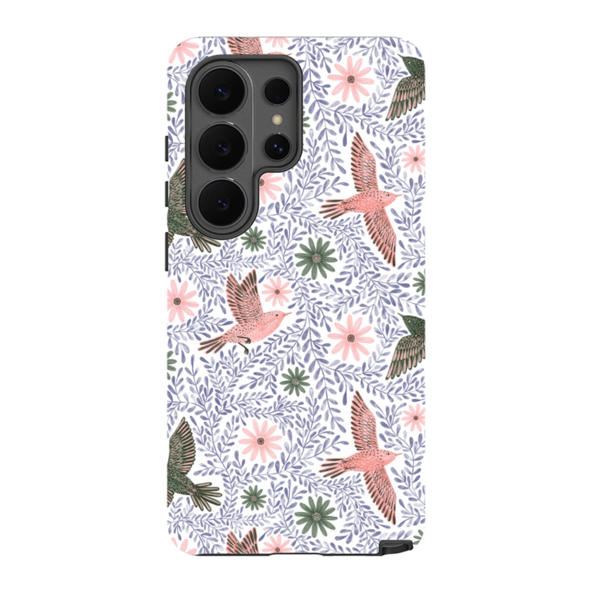 Samsung Tough Case - Bird Pattern Blue By Lee Foster Wilson