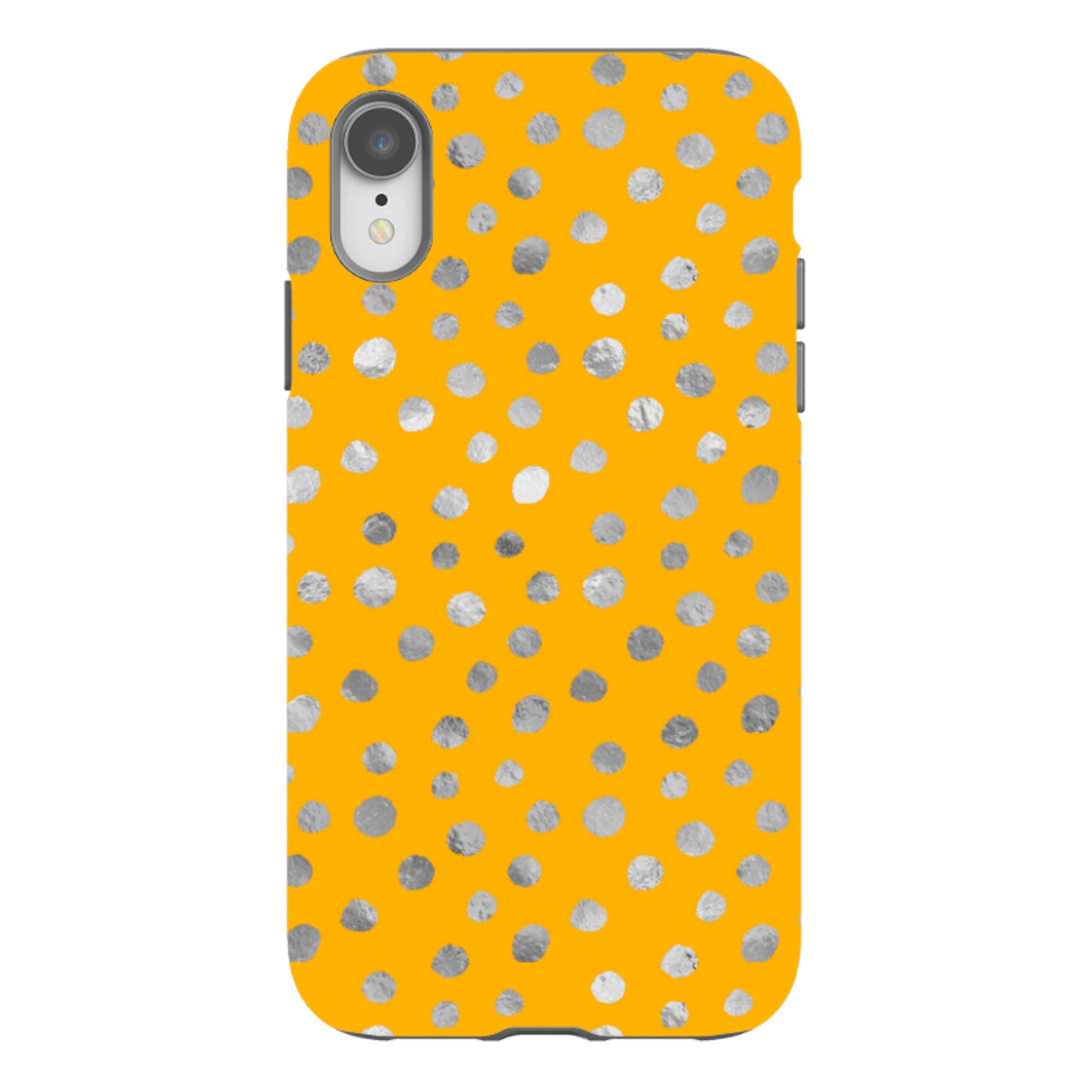iPhone Tough Case - Honey and Silver Dots
