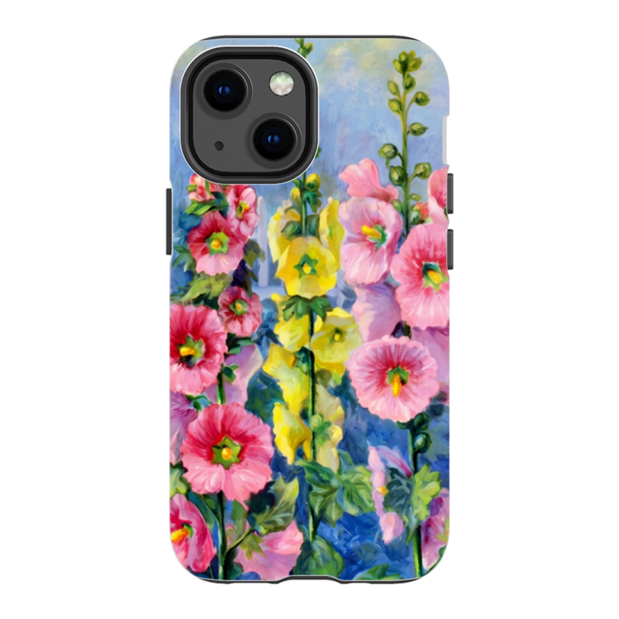 iPhone Tough Case - Hollyhock Garden