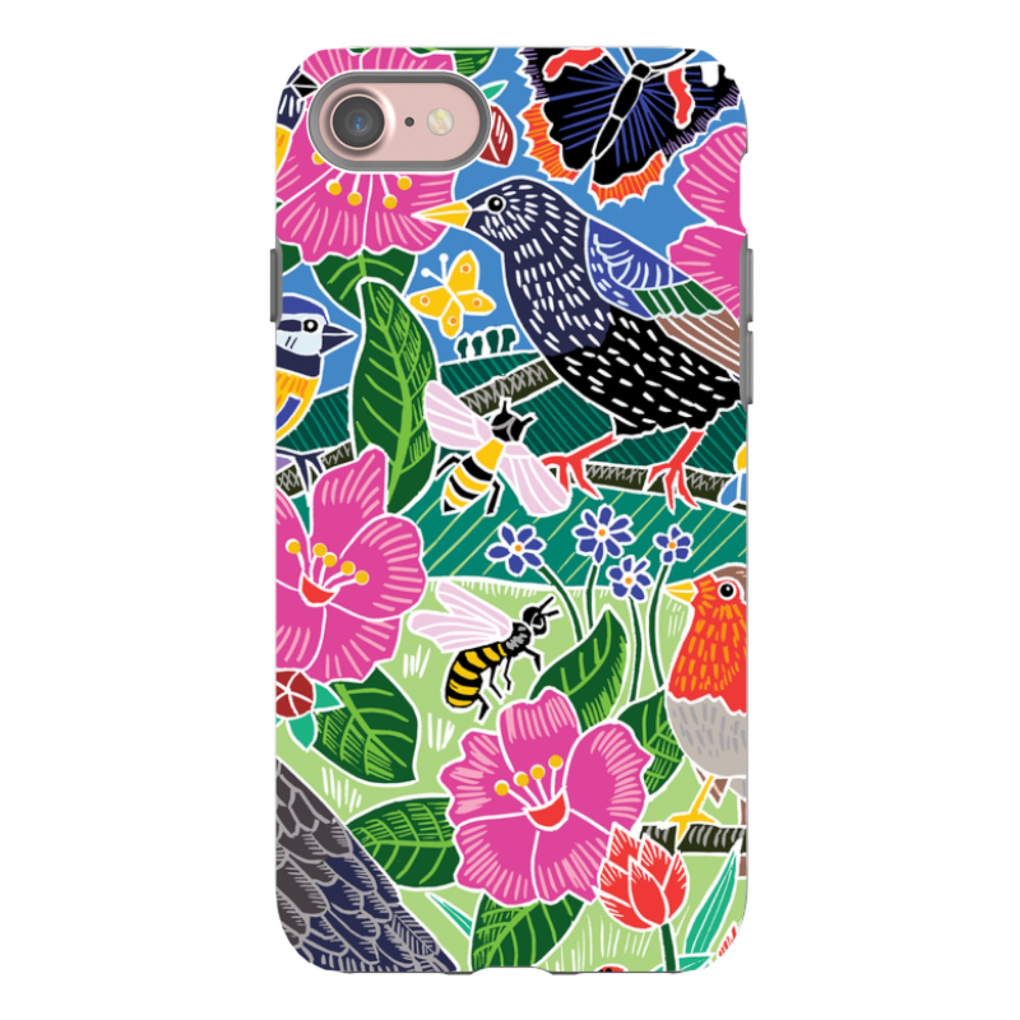 iPhone Tough Case - Garden Bird Jigsaw A By Kate Heiss