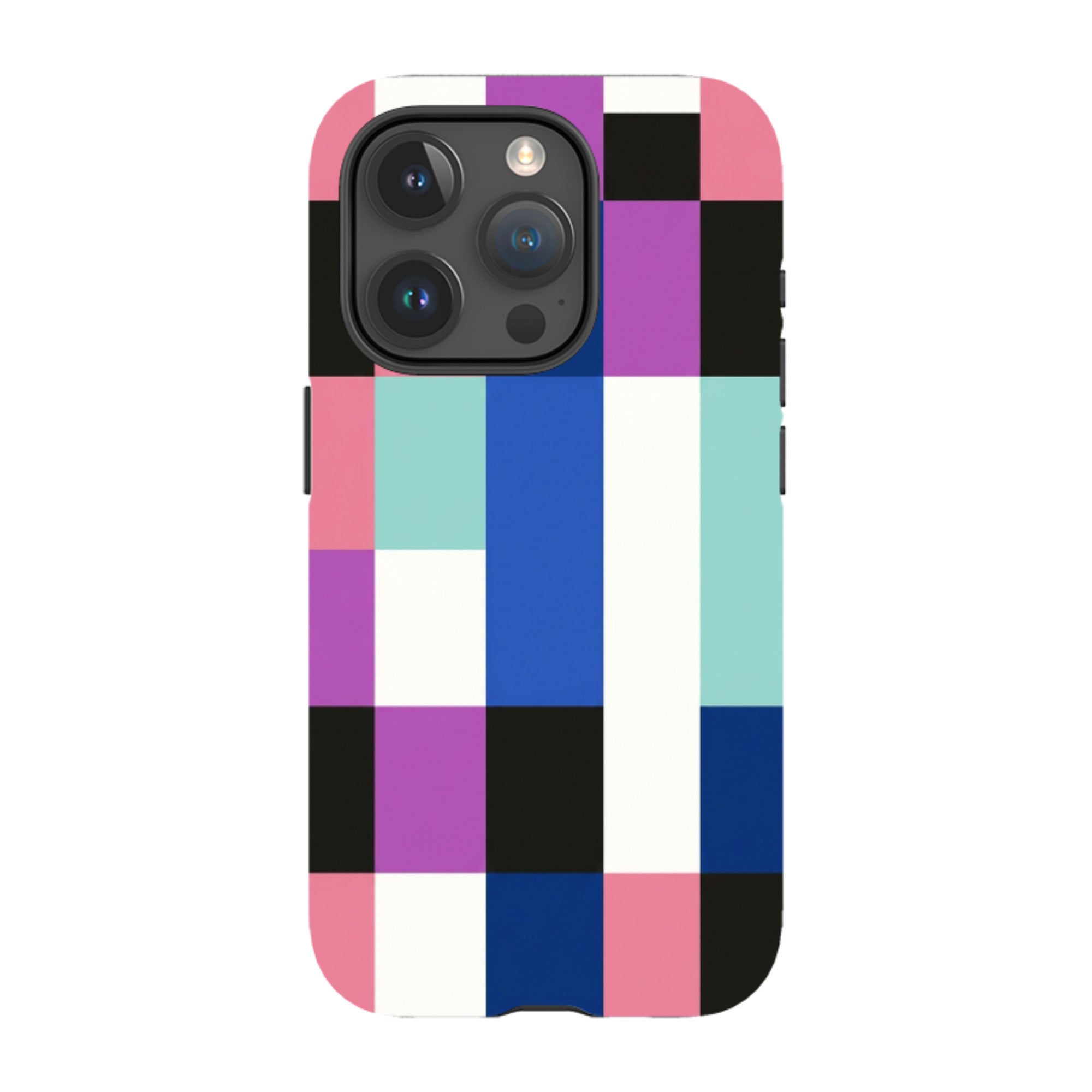 iPhone Tough Case - Pastel Cyberpunk Checkerboard