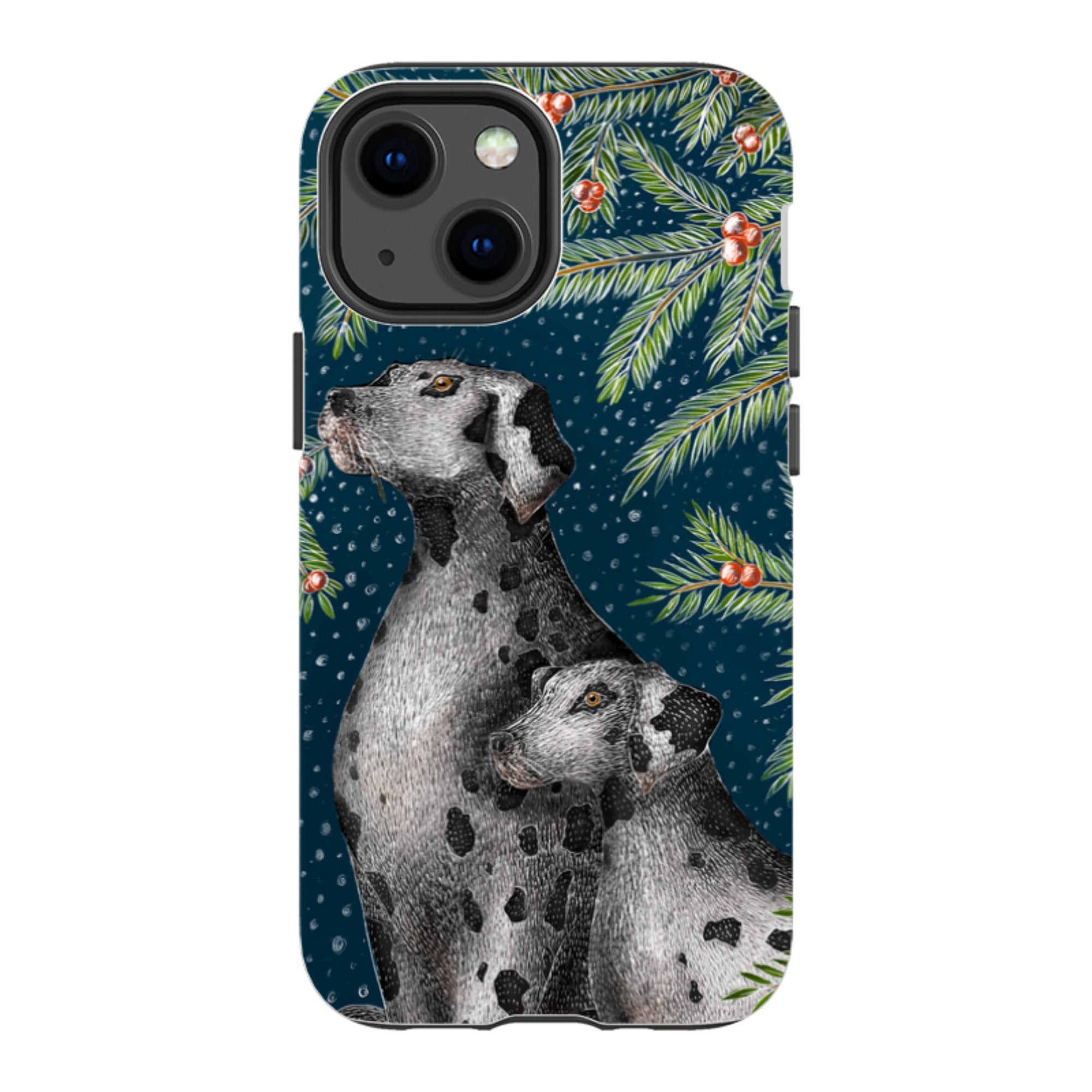 iPhone Tough Case - Christmas Dalmatians By Catherine Rowe