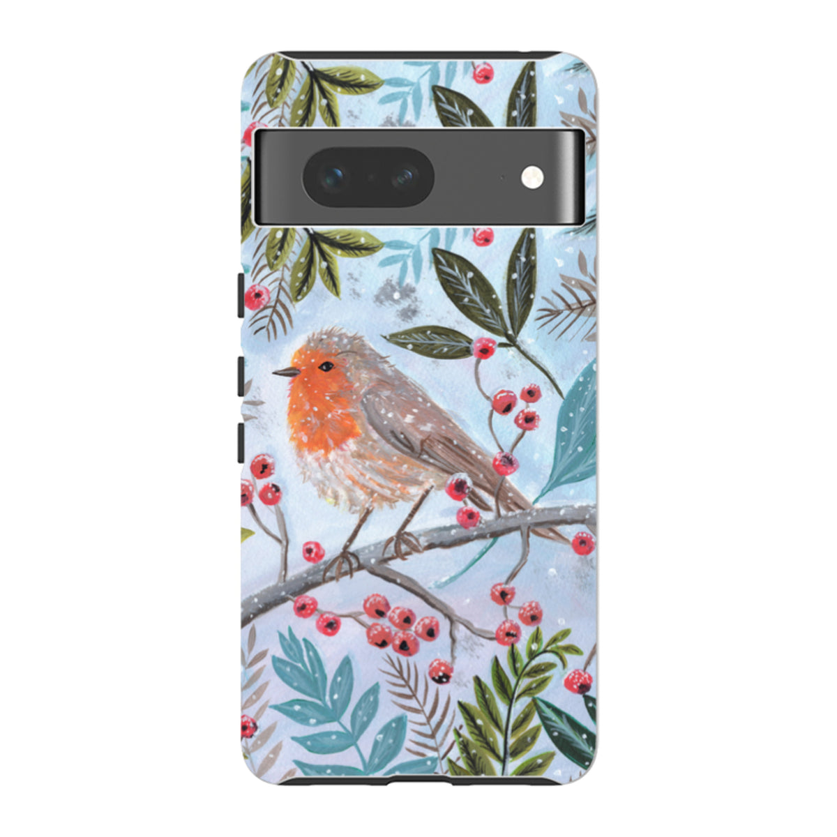 Google Tough Case - Robin With Berries By Mary Stubberfield